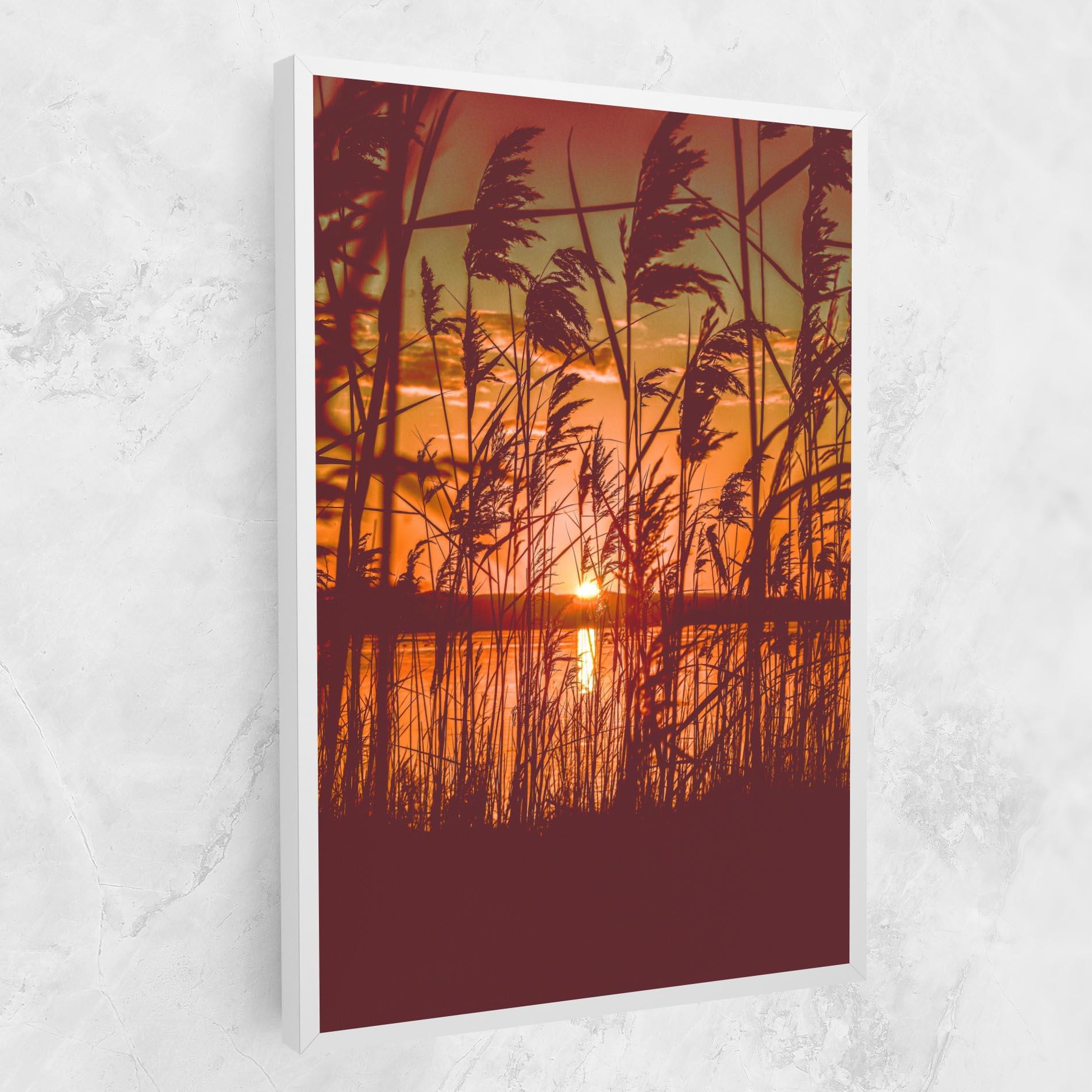 Vászonkép Red Sunset Lake mockup 1