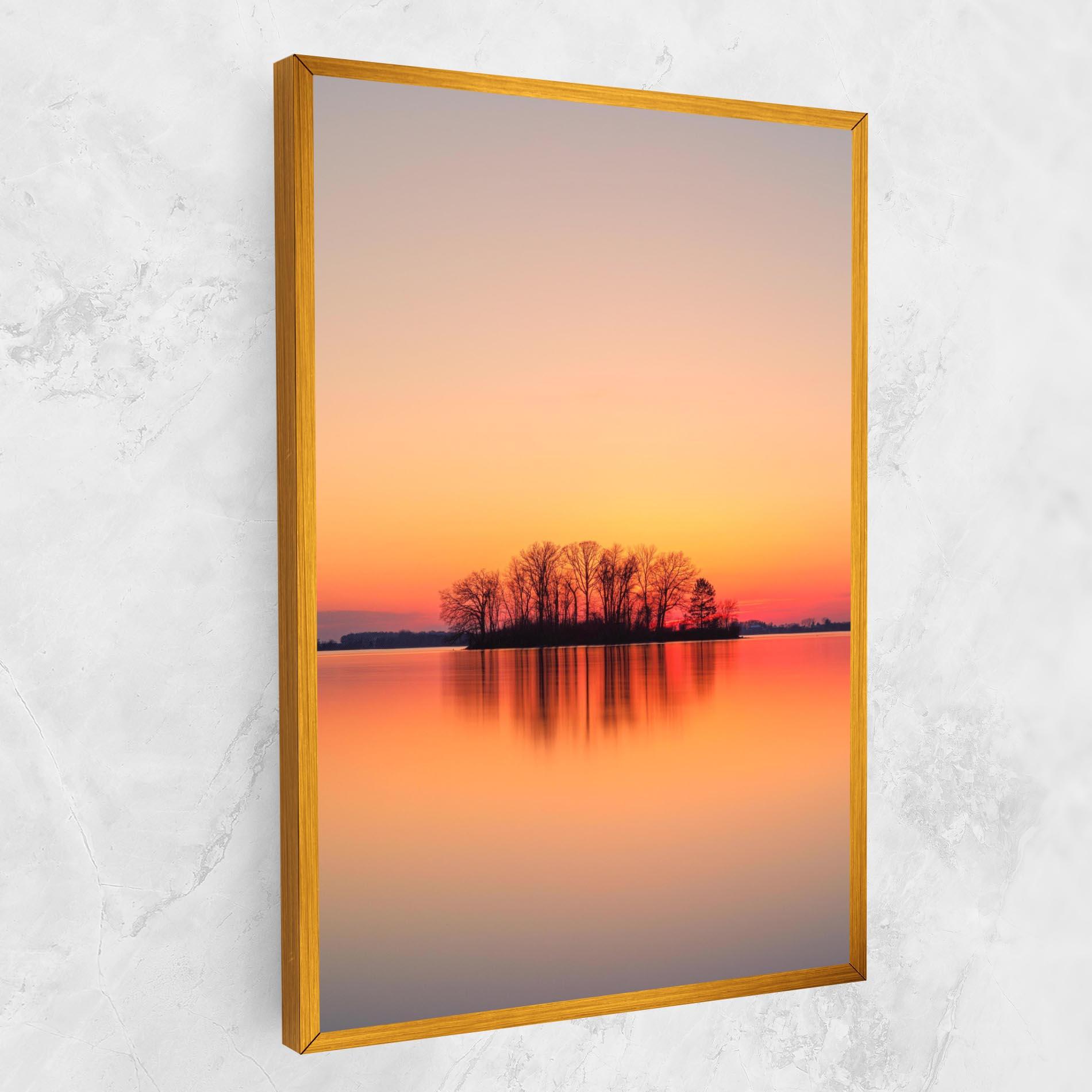 Vászonkép Tree Sunset Lake mockup 1