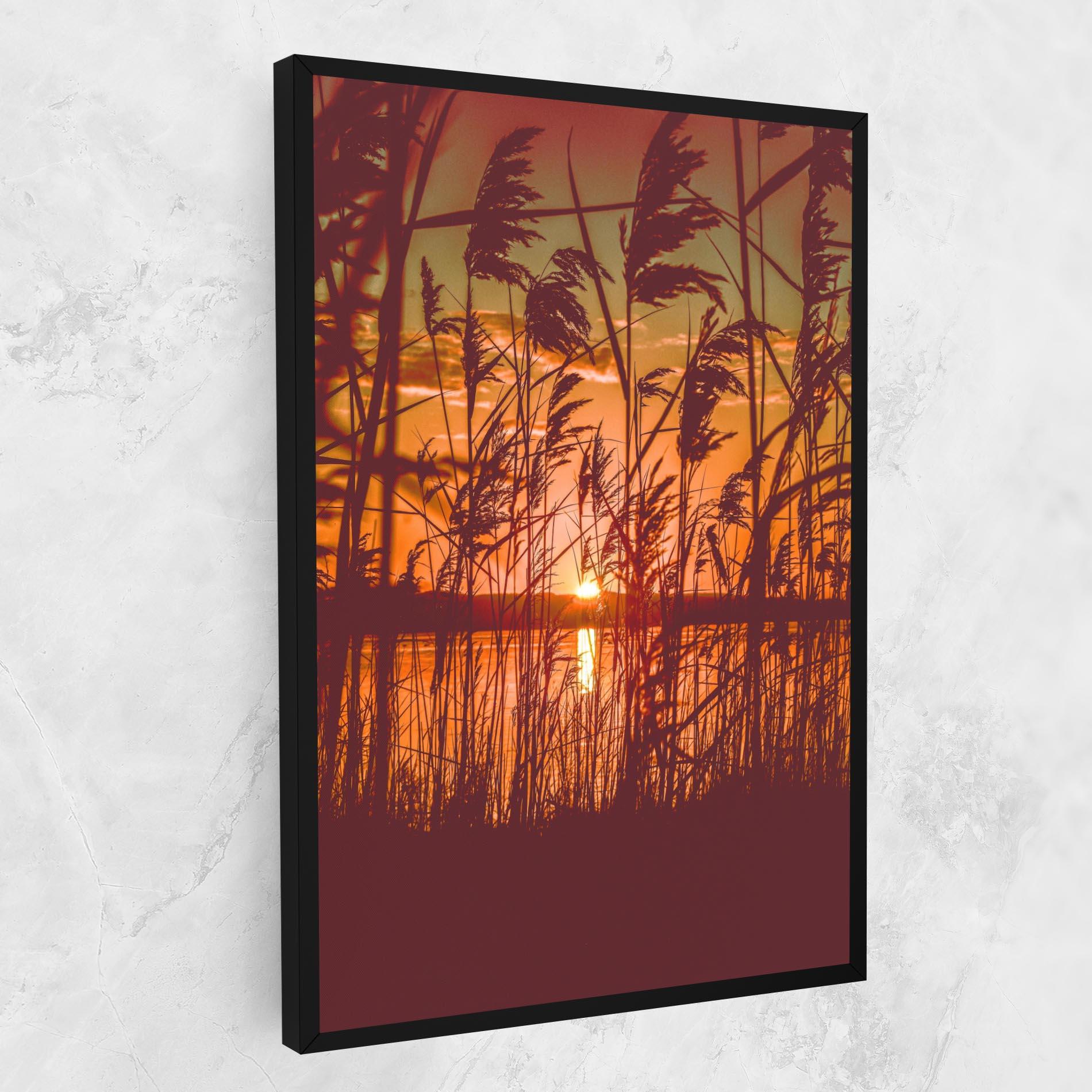 Vászonkép Red Sunset Lake mockup 1