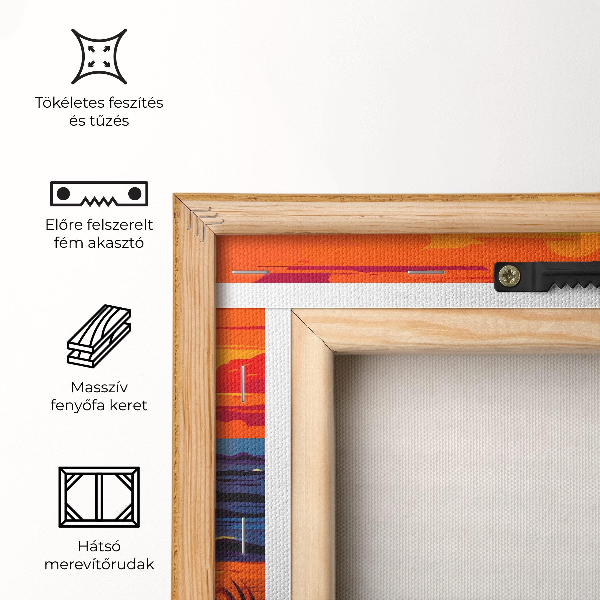 Vászonkép Strong Orange Sunset mockup 5