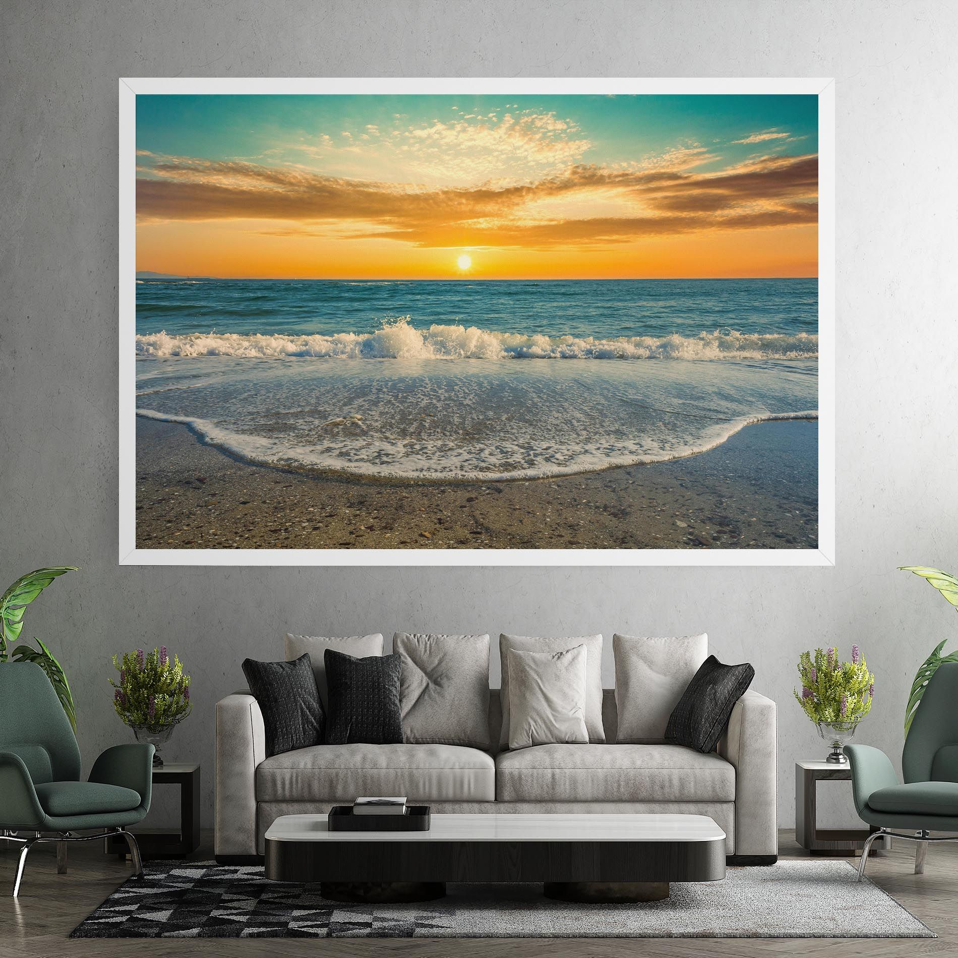 Beach Dramatic Sunset mockup 7