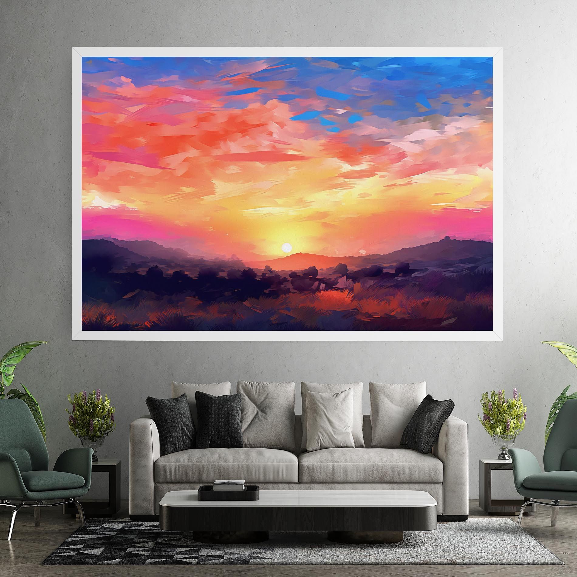 Colorful Sunset Mountains mockup 7
