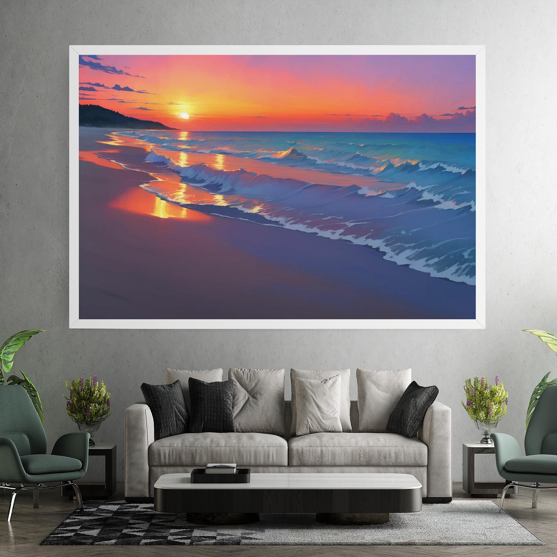 Vászonkép Dreamy Beach Sunset mockup 7
