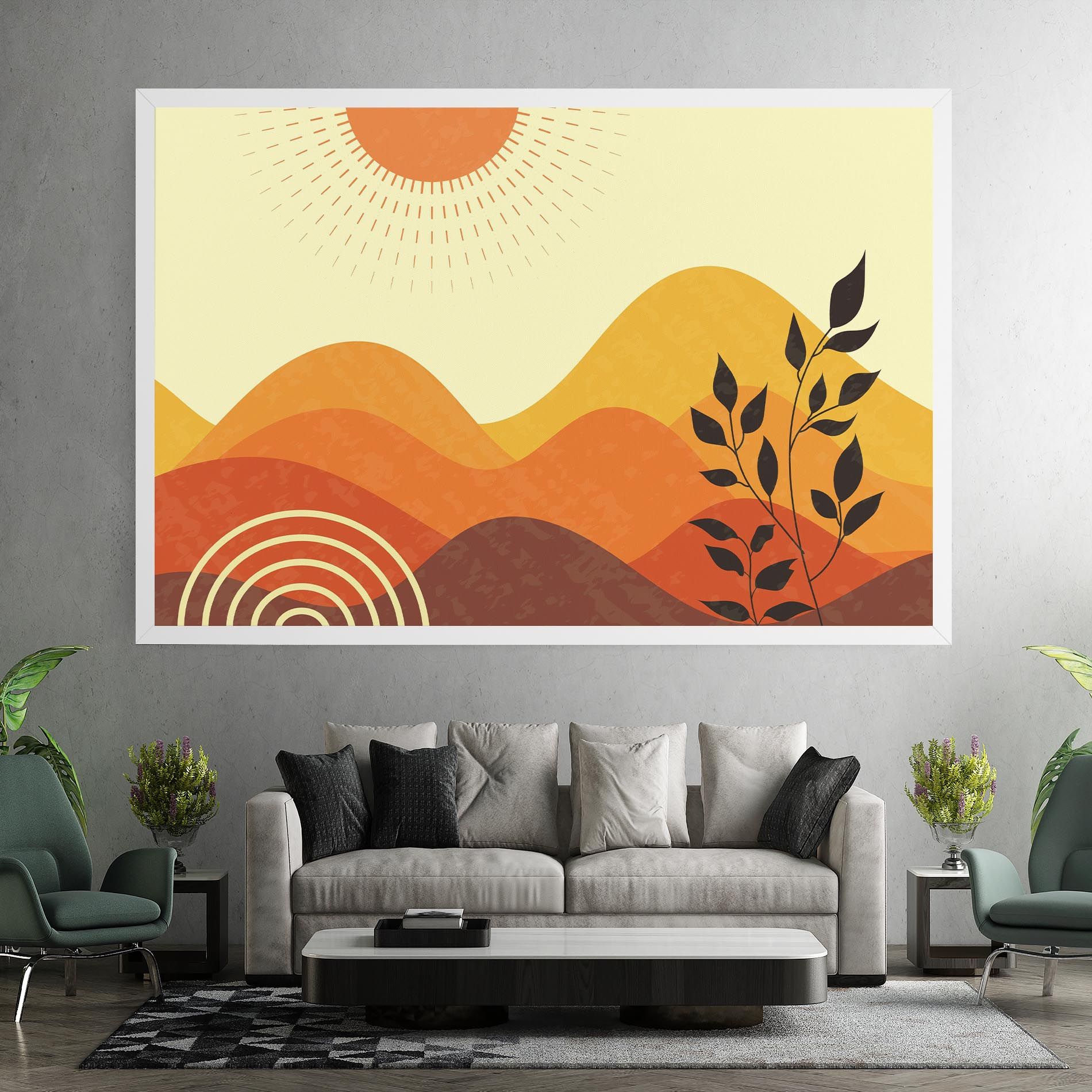 Minimalist Sunset Art mockup 7