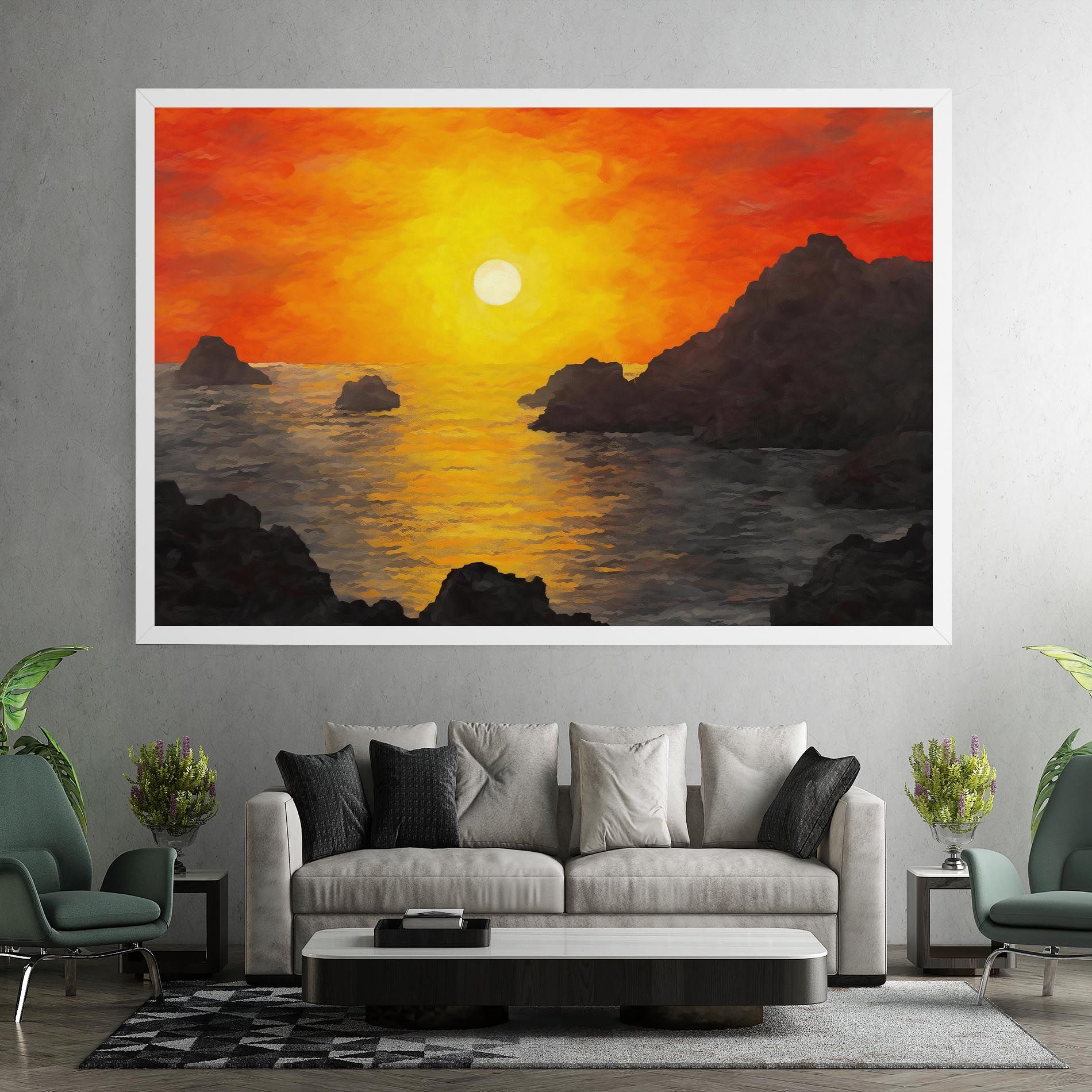 Mountains Rocks Painting mockup 7