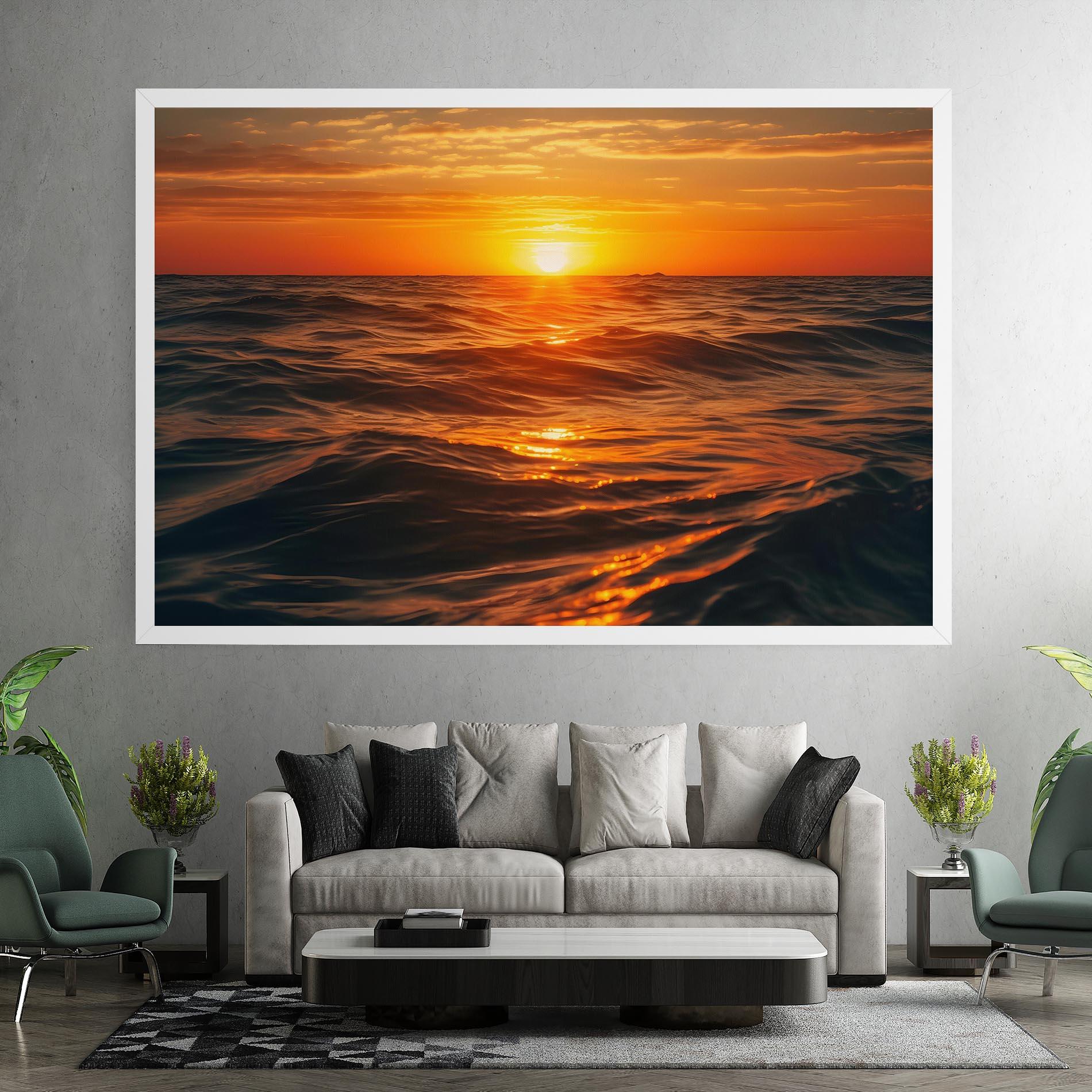 Vászonkép Waves During Sunset mockup 7