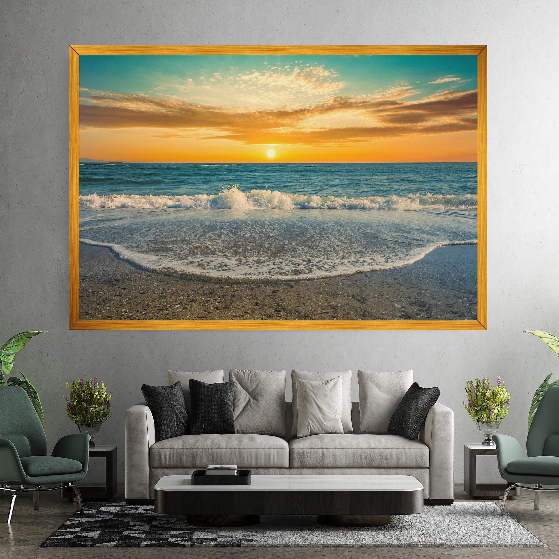 Beach Dramatic Sunset mockup 7