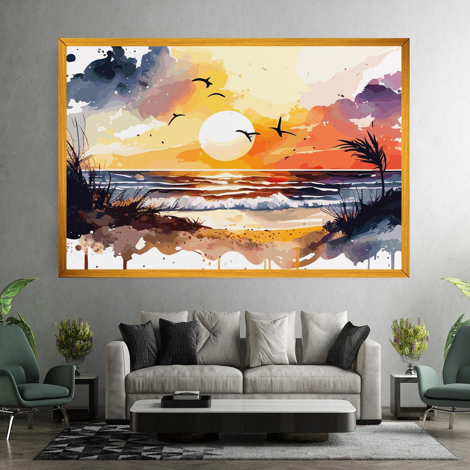 Vászonkép Sunset Art View mockup 7