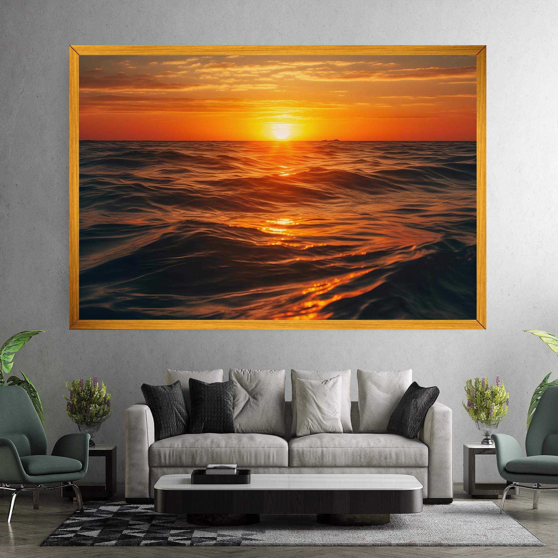 Vászonkép Waves During Sunset mockup 7