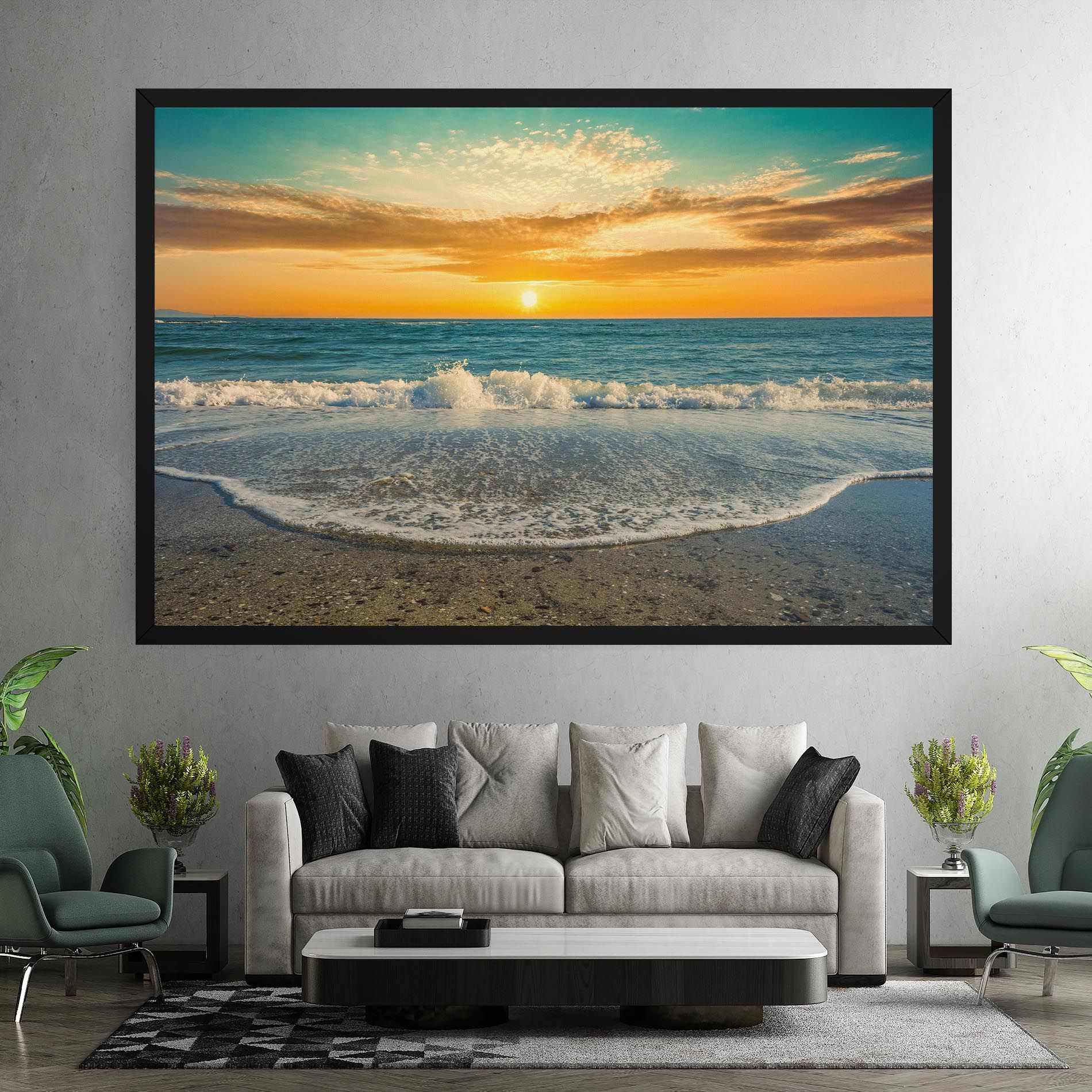 Beach Dramatic Sunset mockup 7