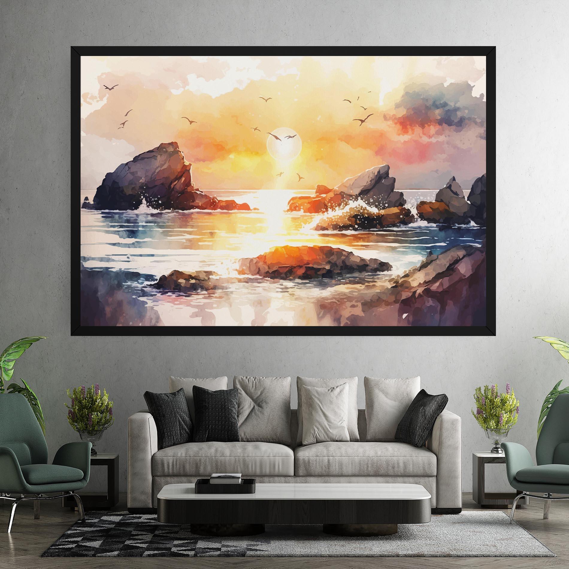 Vászonkép Pretty Pastel Sunset mockup 7