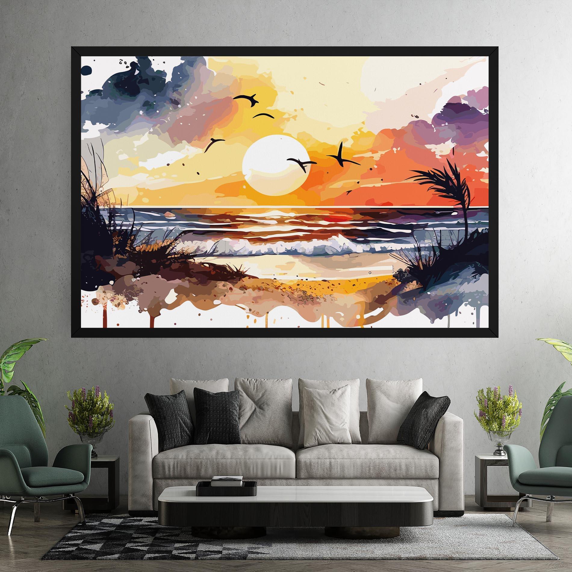 Vászonkép Sunset Art View mockup 7
