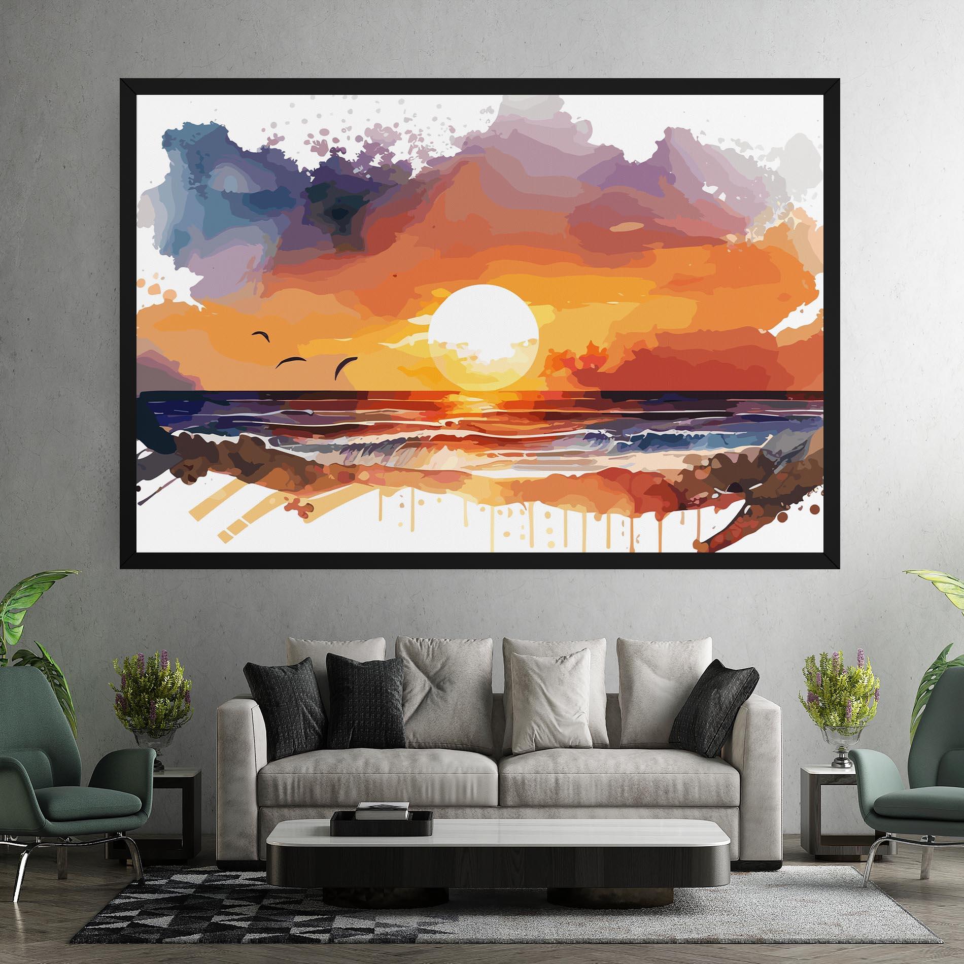 Vászonkép Sunset Art mockup 7
