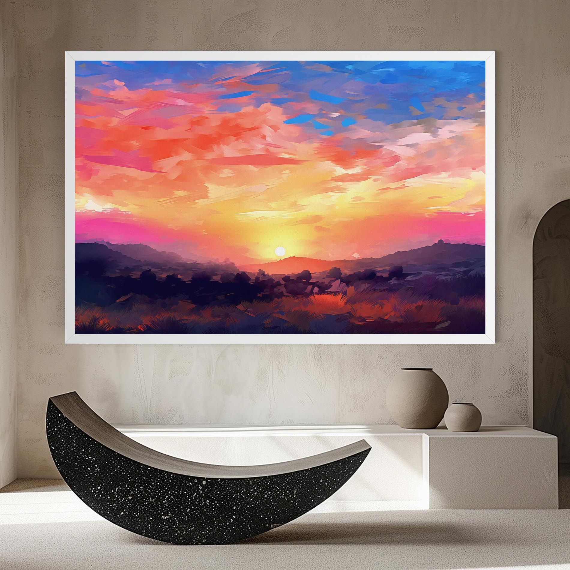 Colorful Sunset Mountains mockup 8