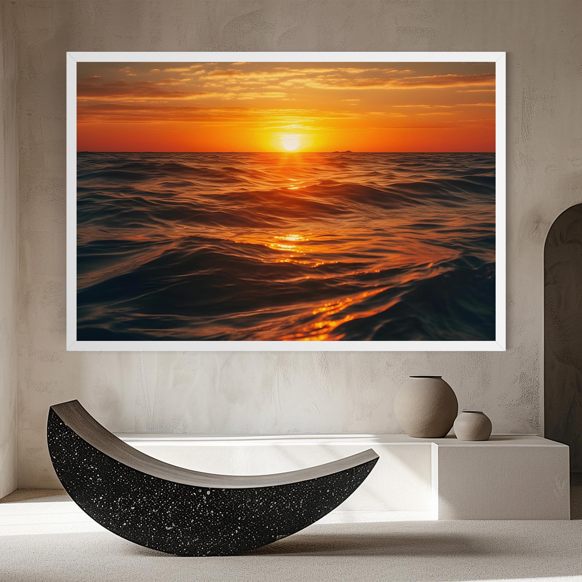 Vászonkép Waves During Sunset mockup 8