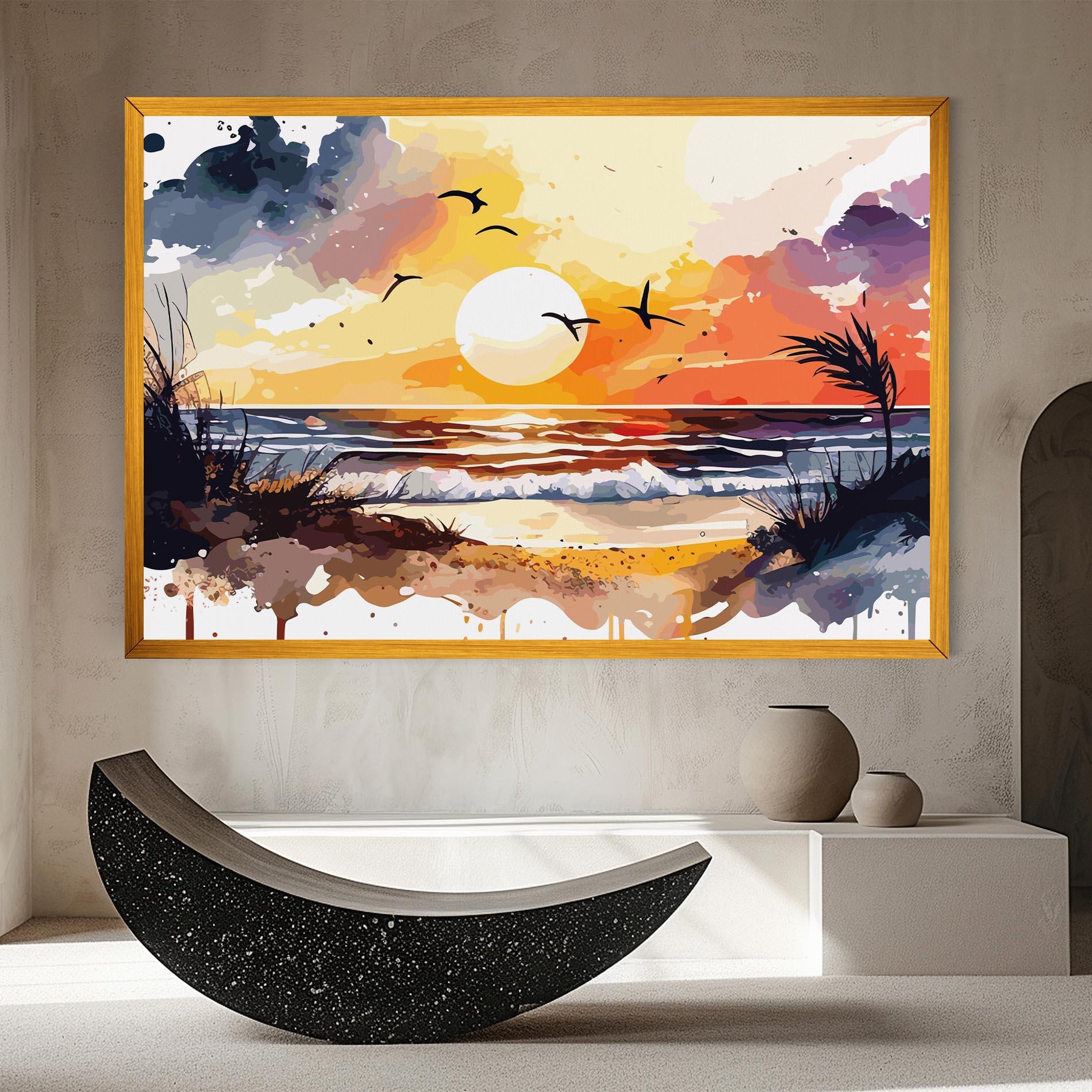 Vászonkép Sunset Art View mockup 8