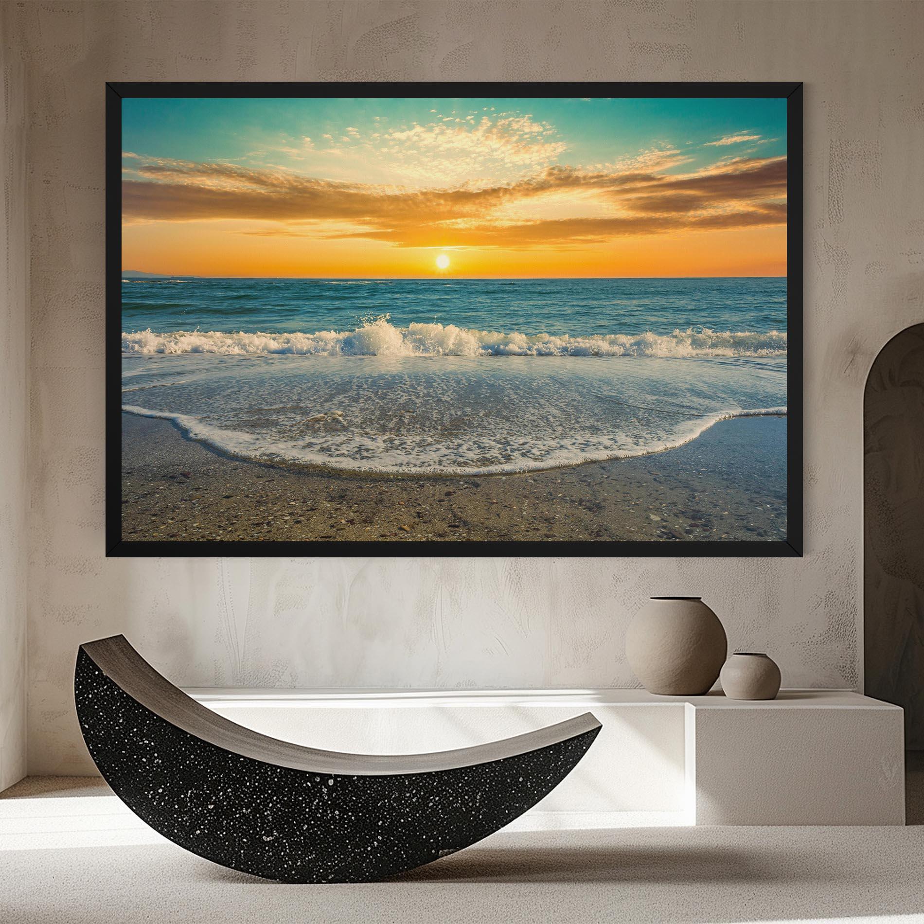 Vászonkép Beach Dramatic Sunset mockup 8