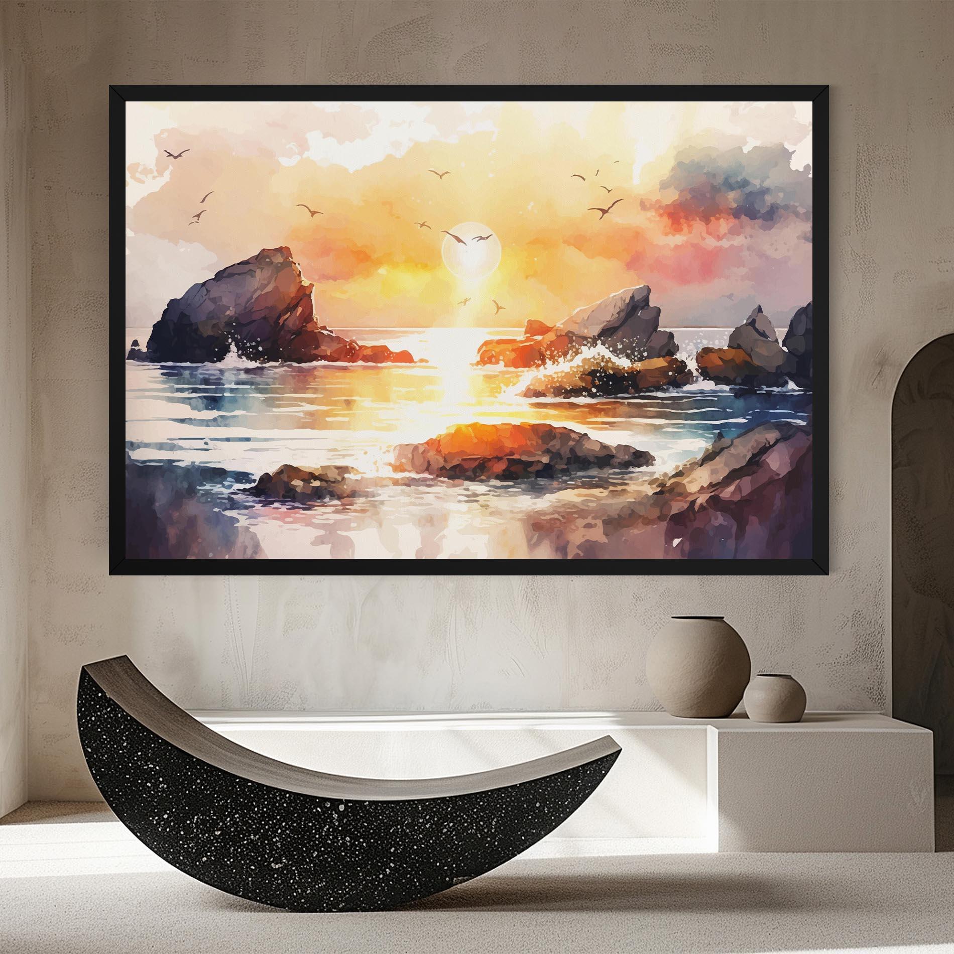 Vászonkép Pretty Pastel Sunset mockup 8