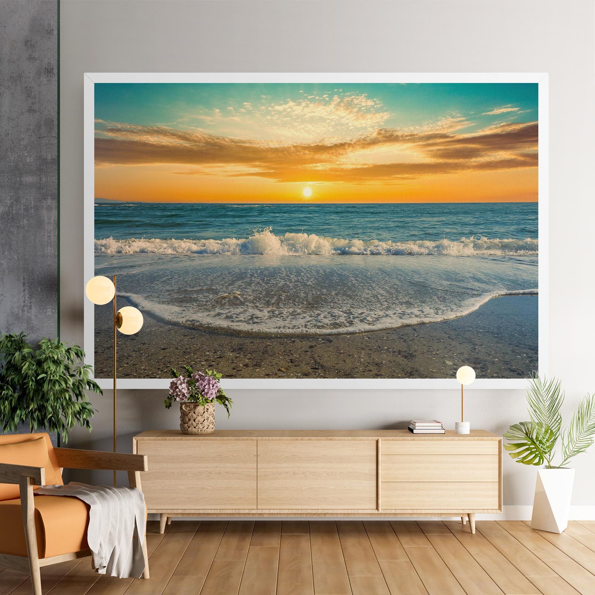 Beach Dramatic Sunset mockup 9
