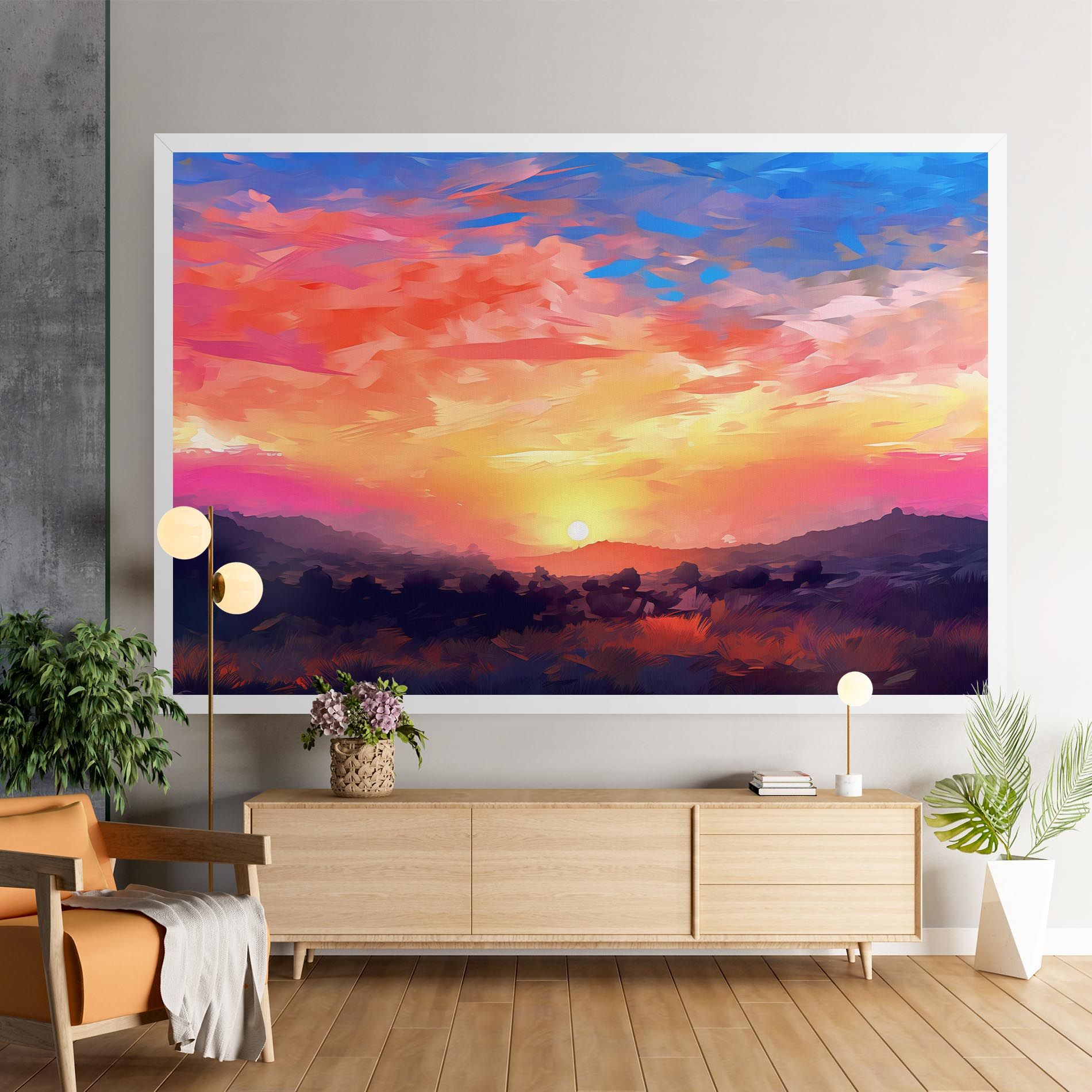 Colorful Sunset Mountains mockup 9