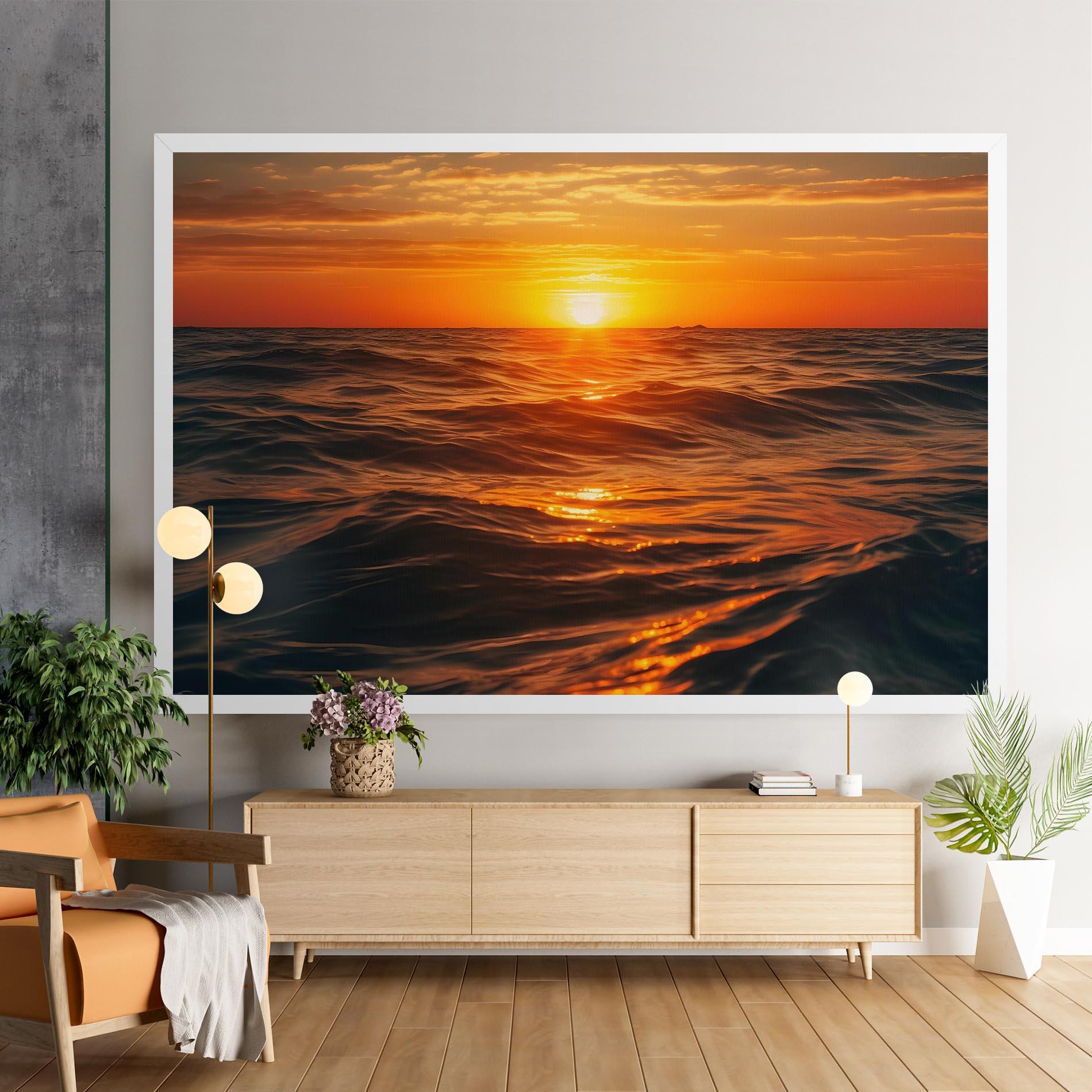 Vászonkép Waves During Sunset mockup 9