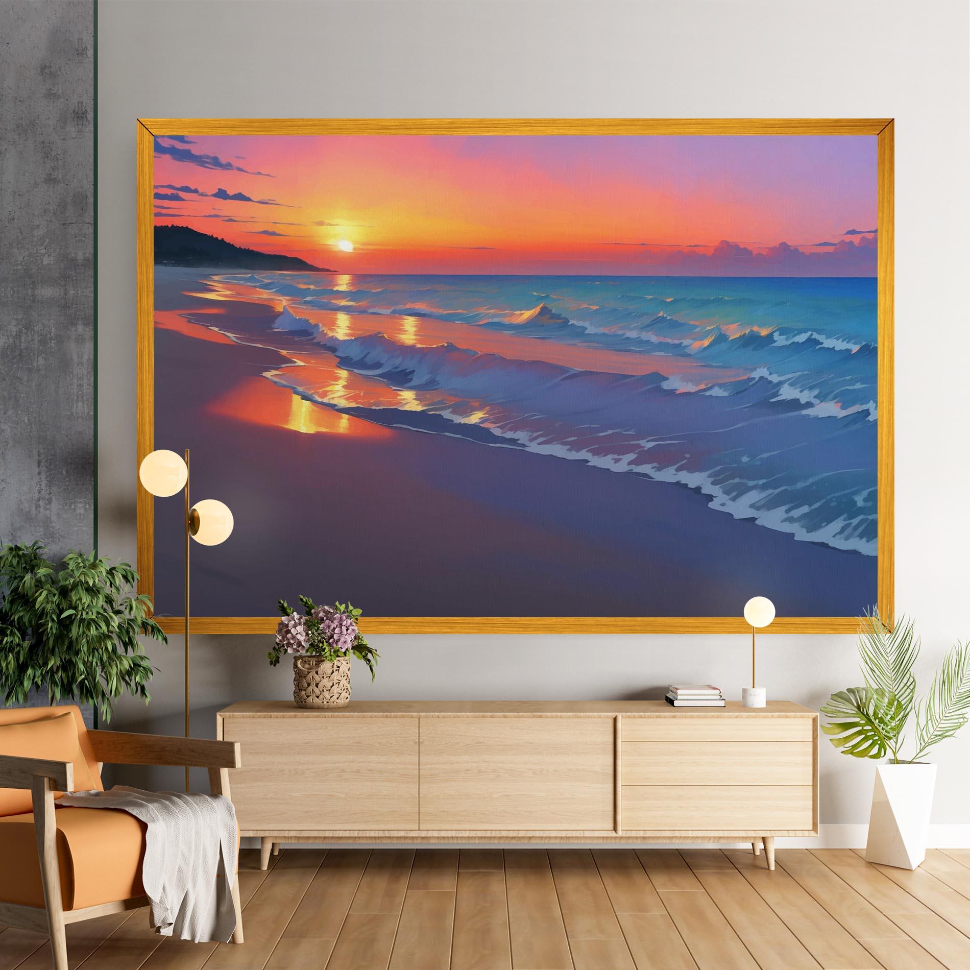 Vászonkép Dreamy Beach Sunset mockup 9