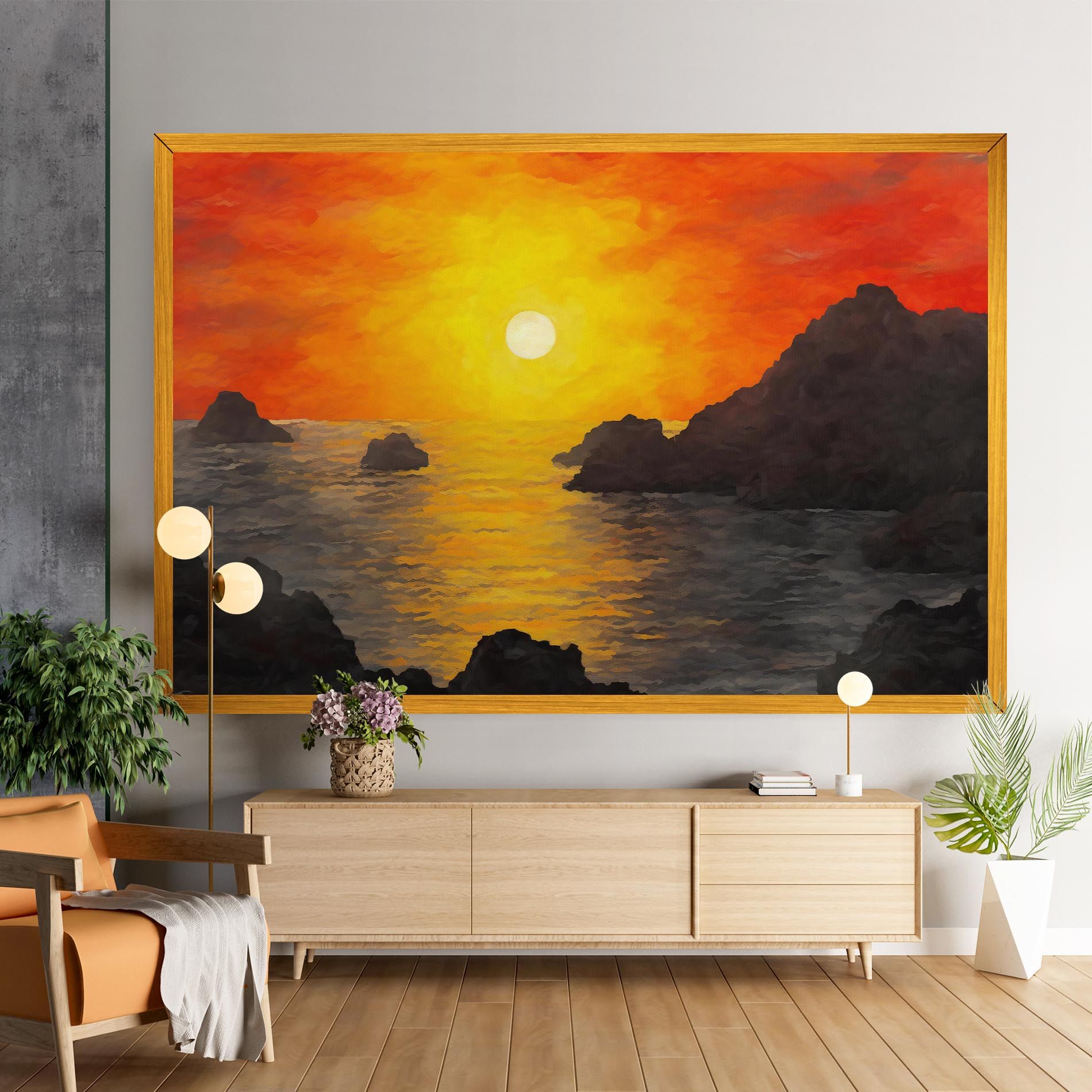 Mountains Rocks Painting mockup 9