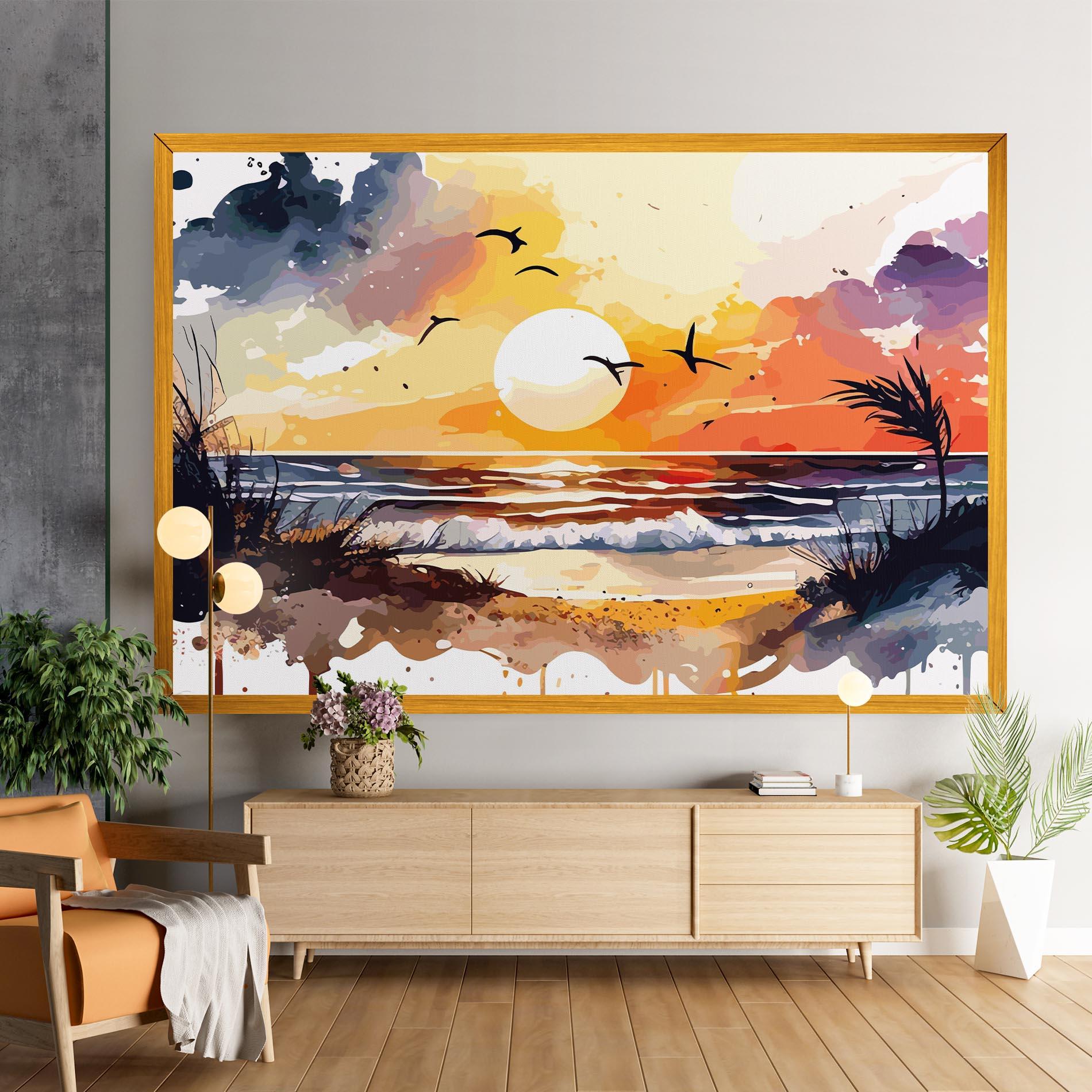Vászonkép Sunset Art View mockup 9