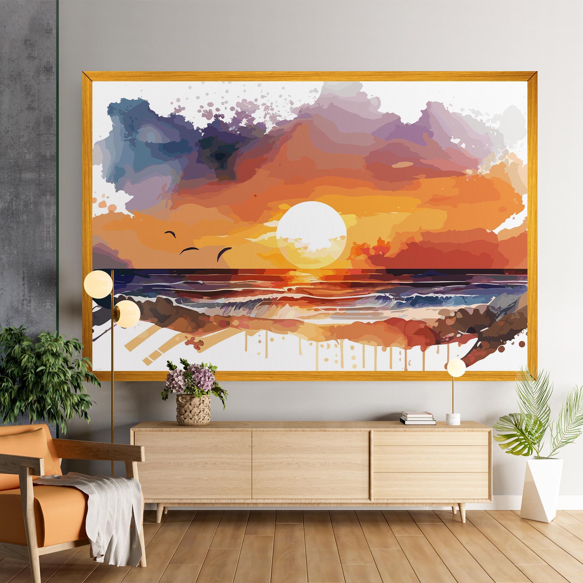 Vászonkép Sunset Art mockup 9