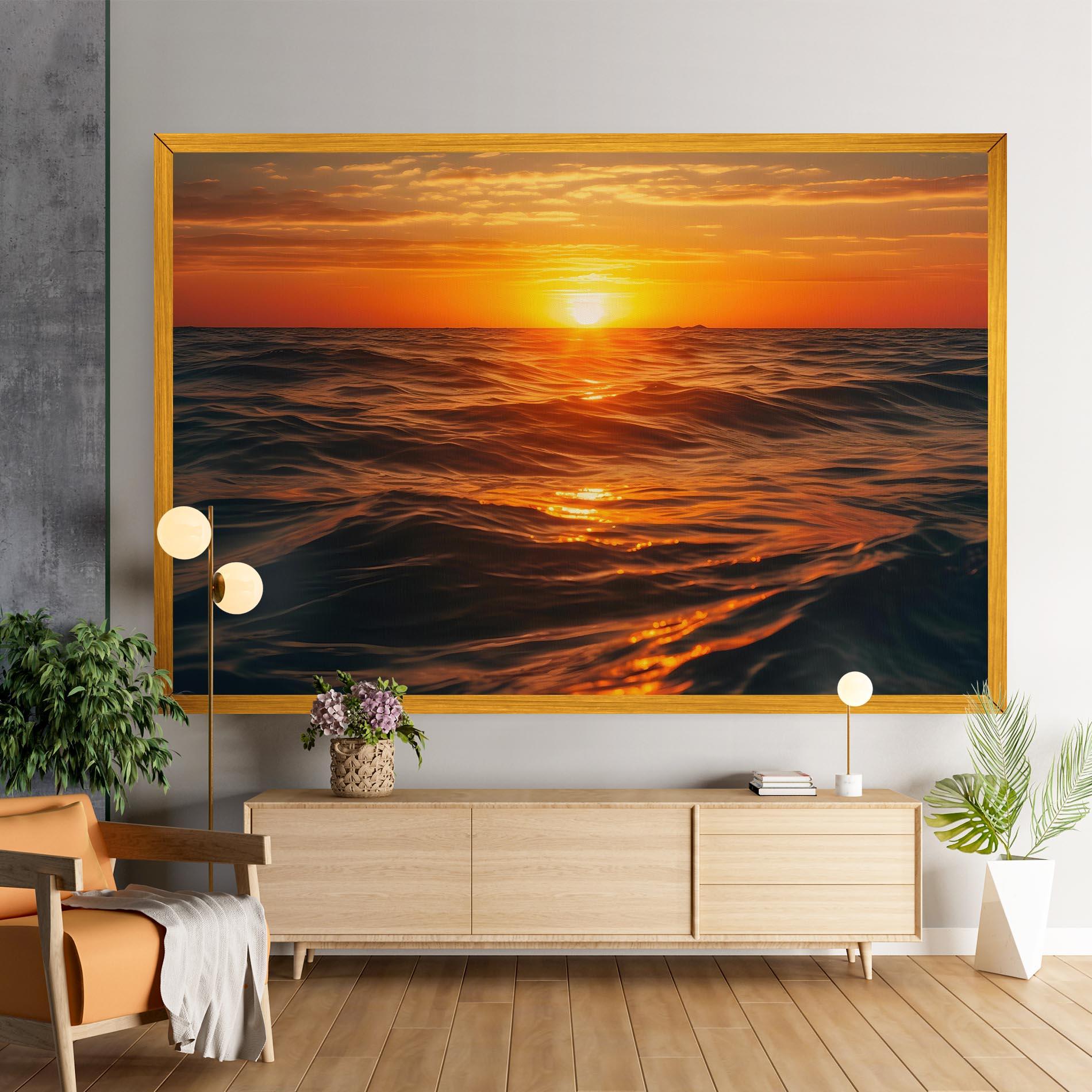 Vászonkép Waves During Sunset mockup 9