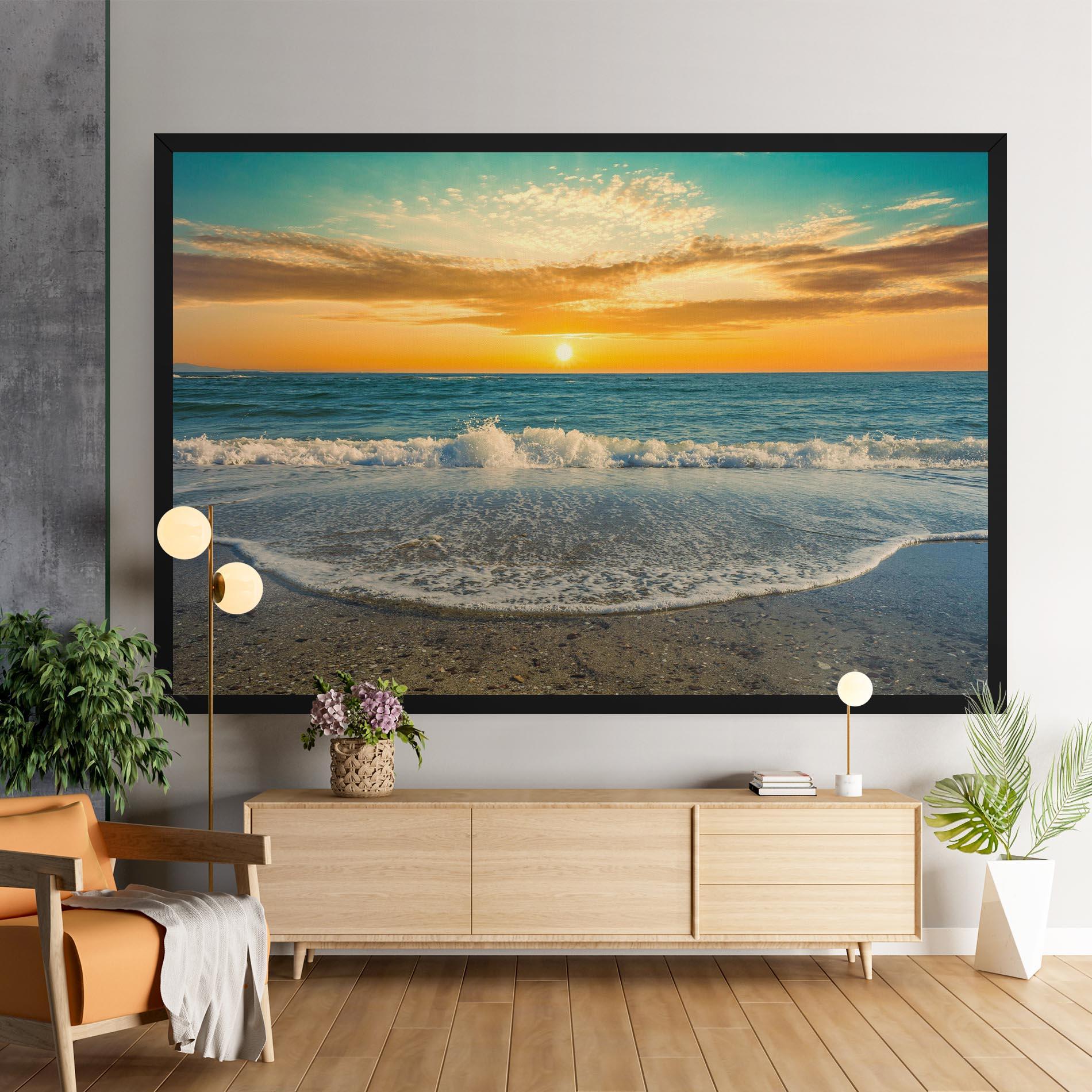 Vászonkép Beach Dramatic Sunset mockup 9