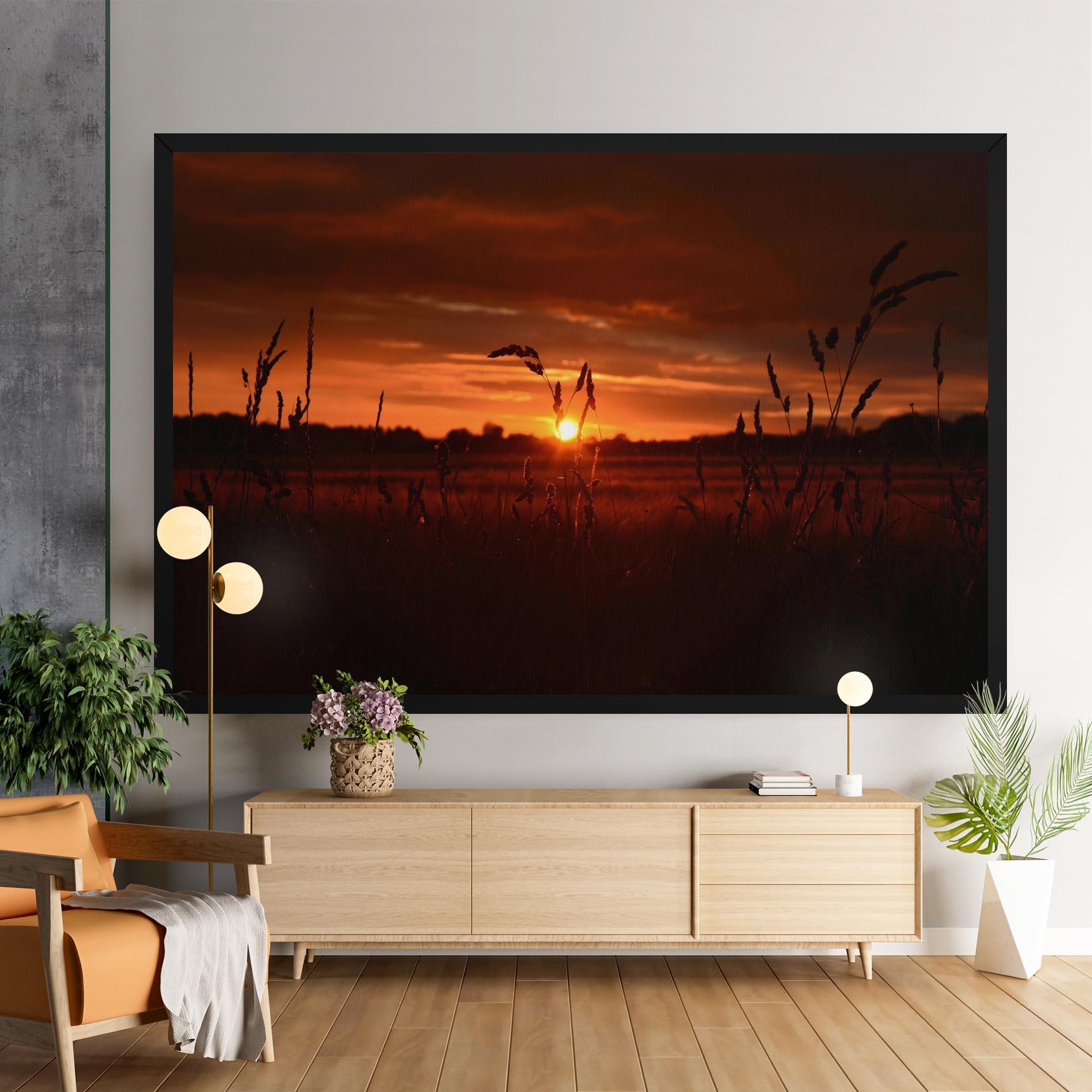 Vászonkép Field Shilouette mockup 9