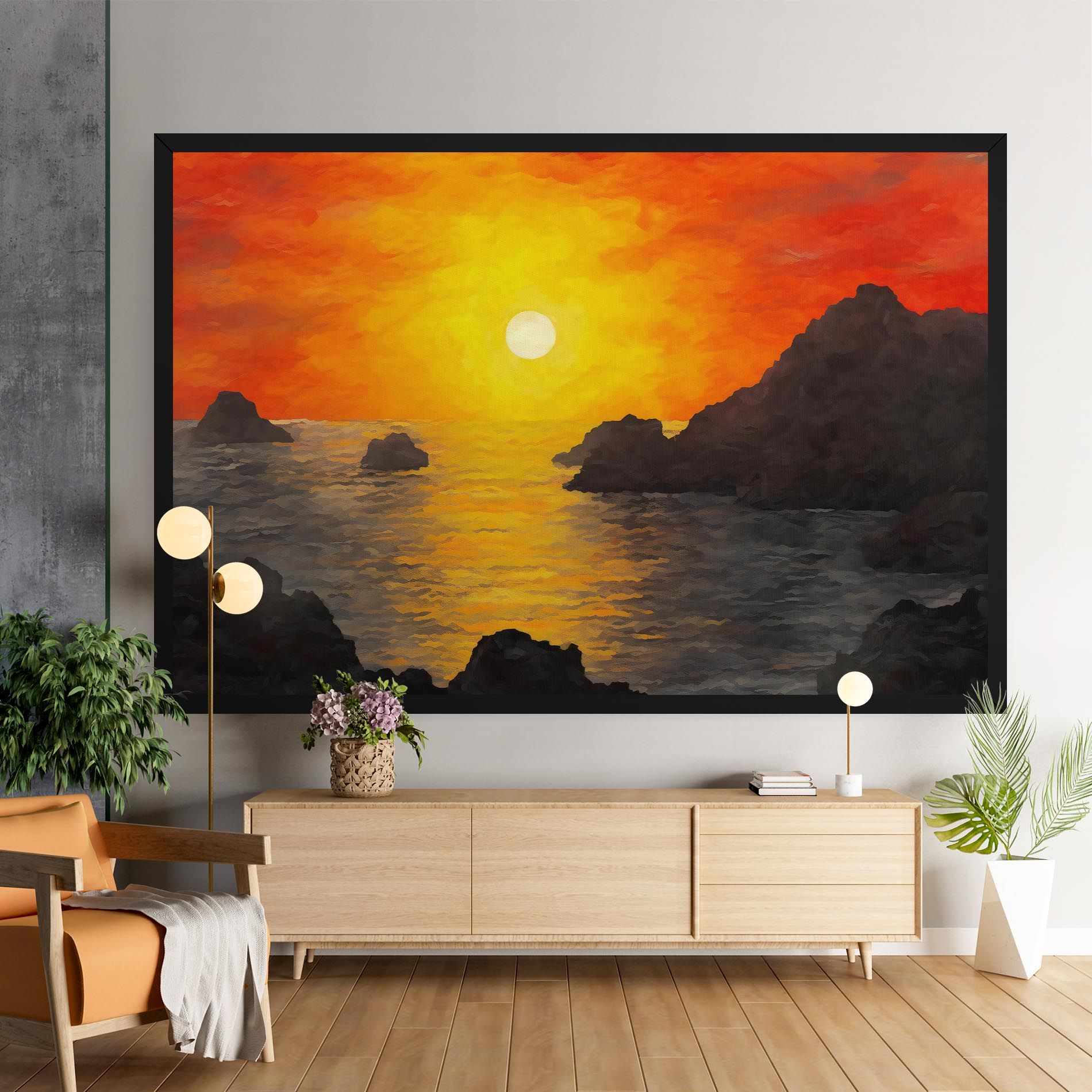 Mountains Rocks Painting mockup 9
