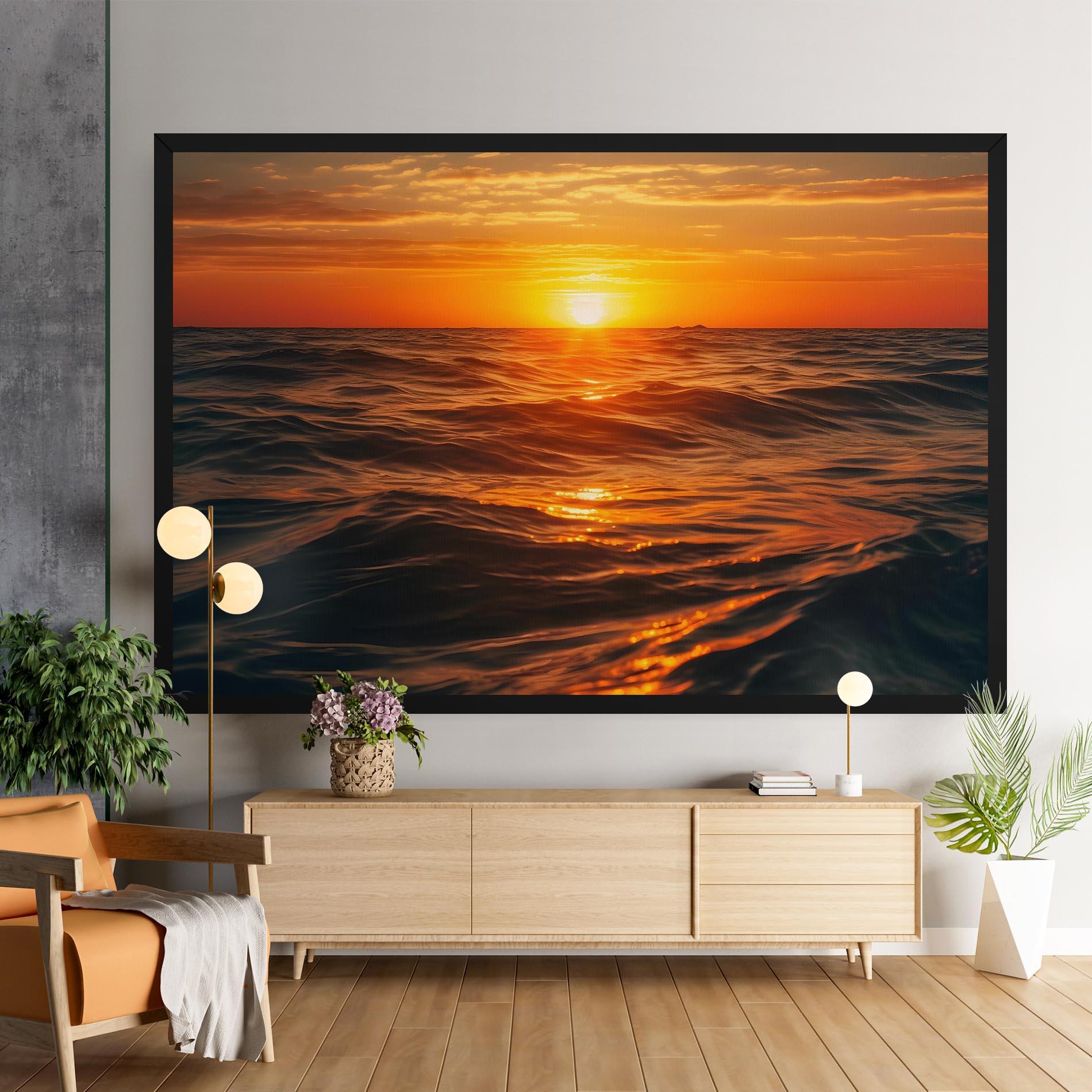 Vászonkép Waves During Sunset mockup 9
