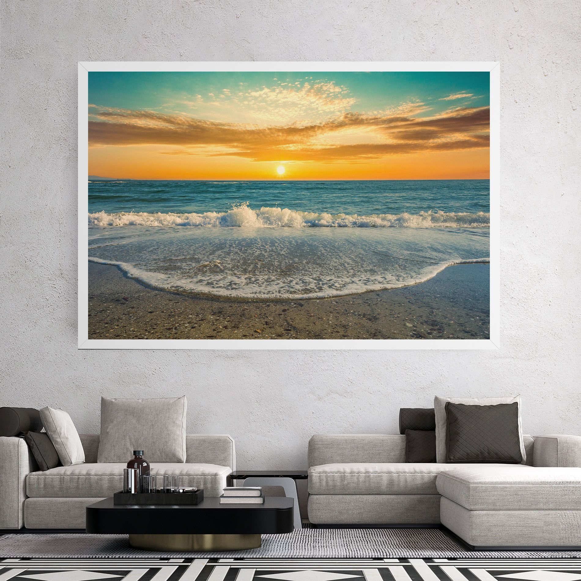 Beach Dramatic Sunset mockup 2