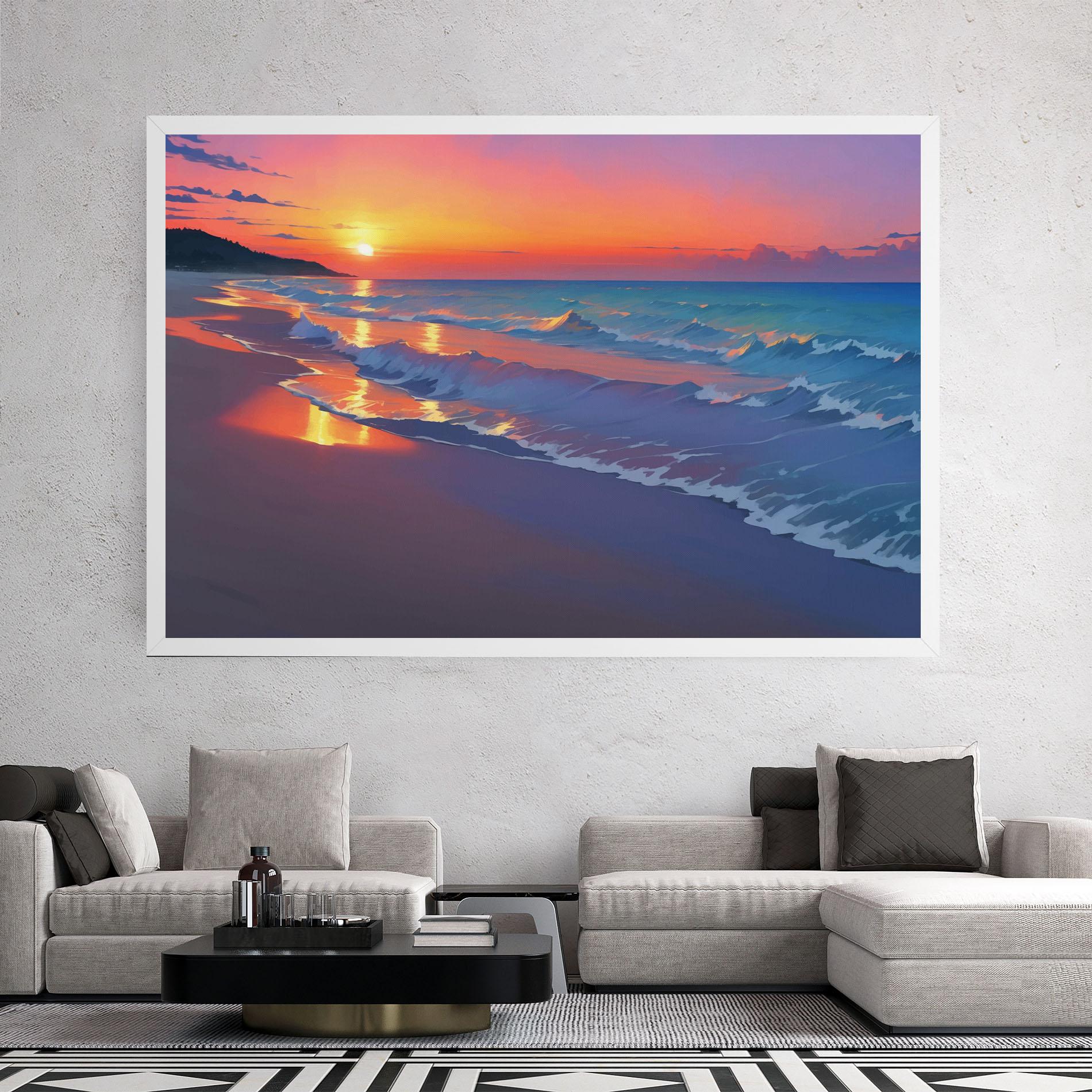 Vászonkép Dreamy Beach Sunset mockup 2
