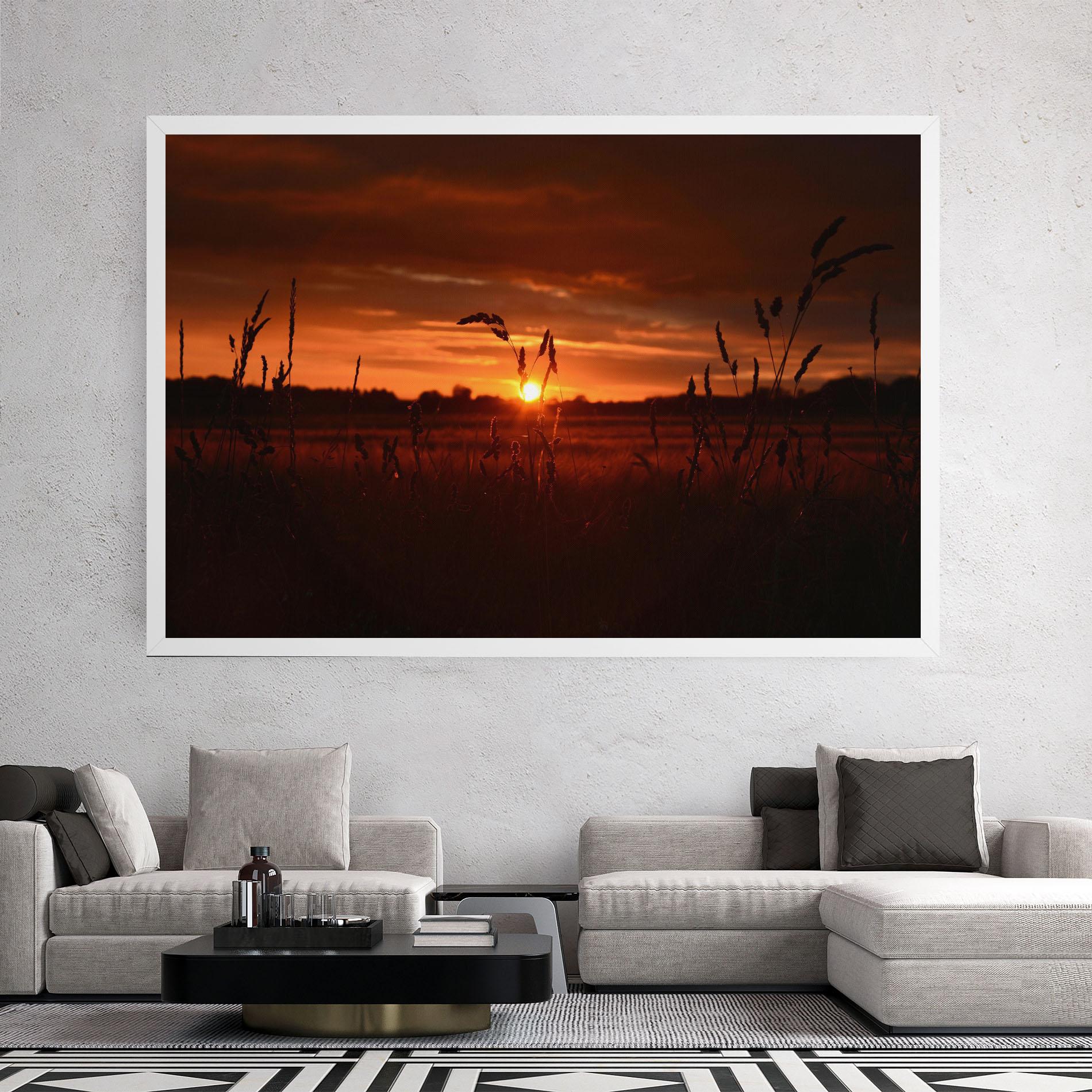 Vászonkép Field Shilouette mockup 2