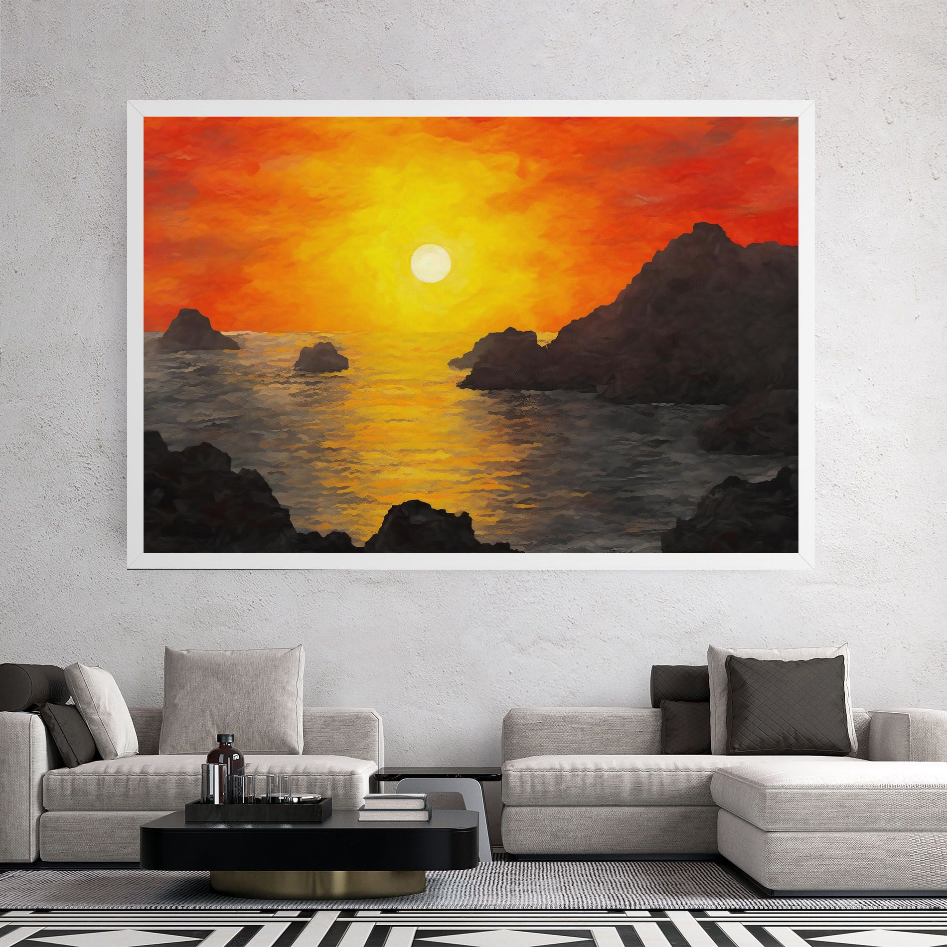 Mountains Rocks Painting mockup 2