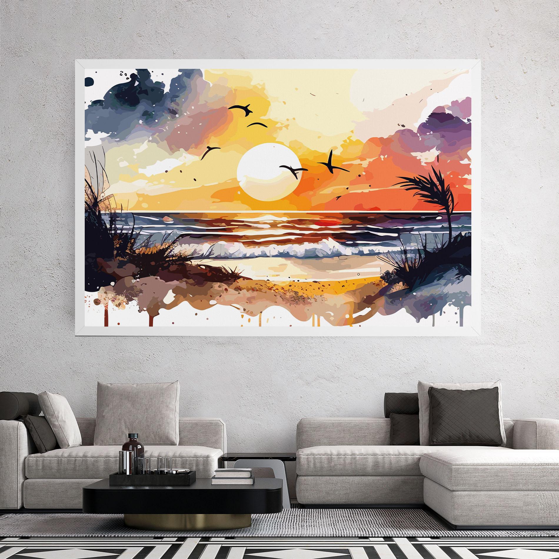 Vászonkép Sunset Art View mockup 2