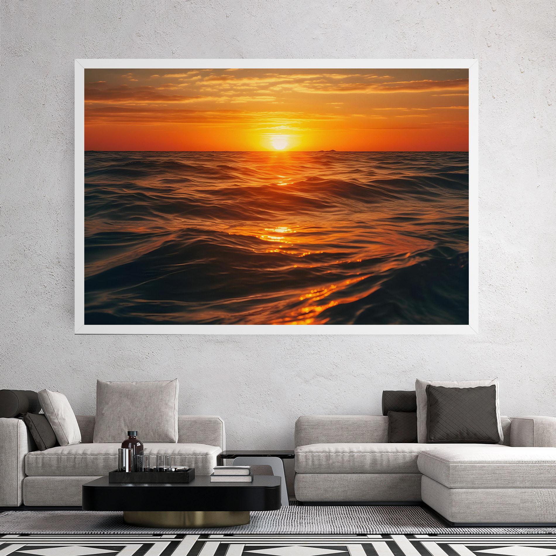 Vászonkép Waves During Sunset mockup 2