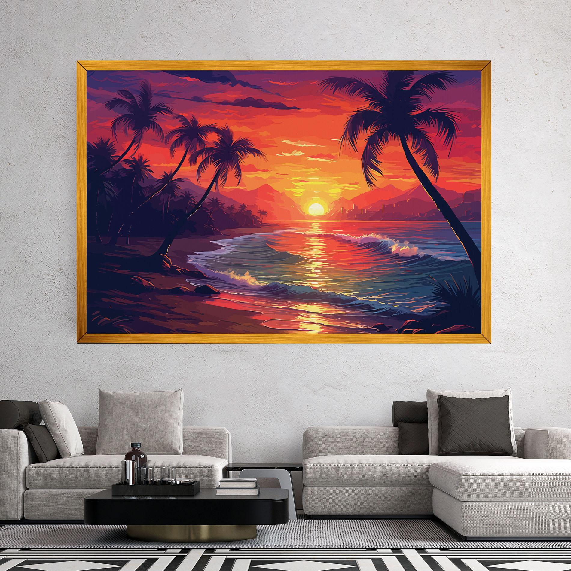 Vászonkép Purple Orange Sunlight mockup 2