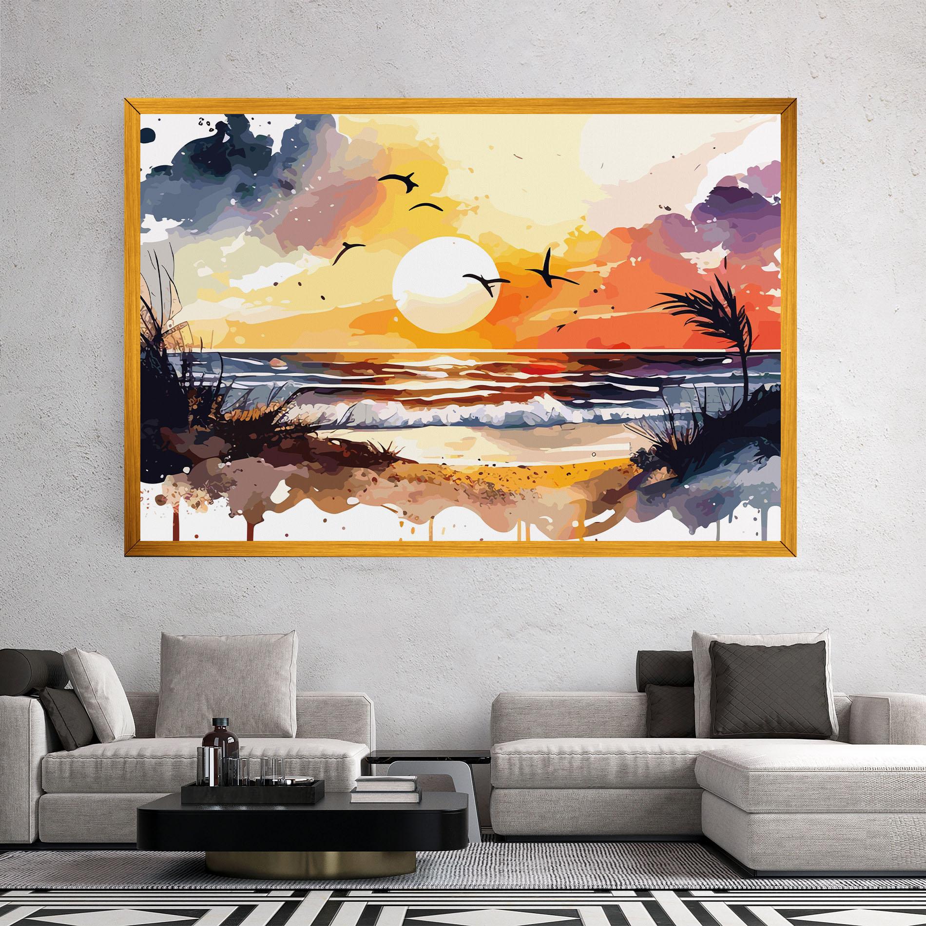 Vászonkép Sunset Art View mockup 2