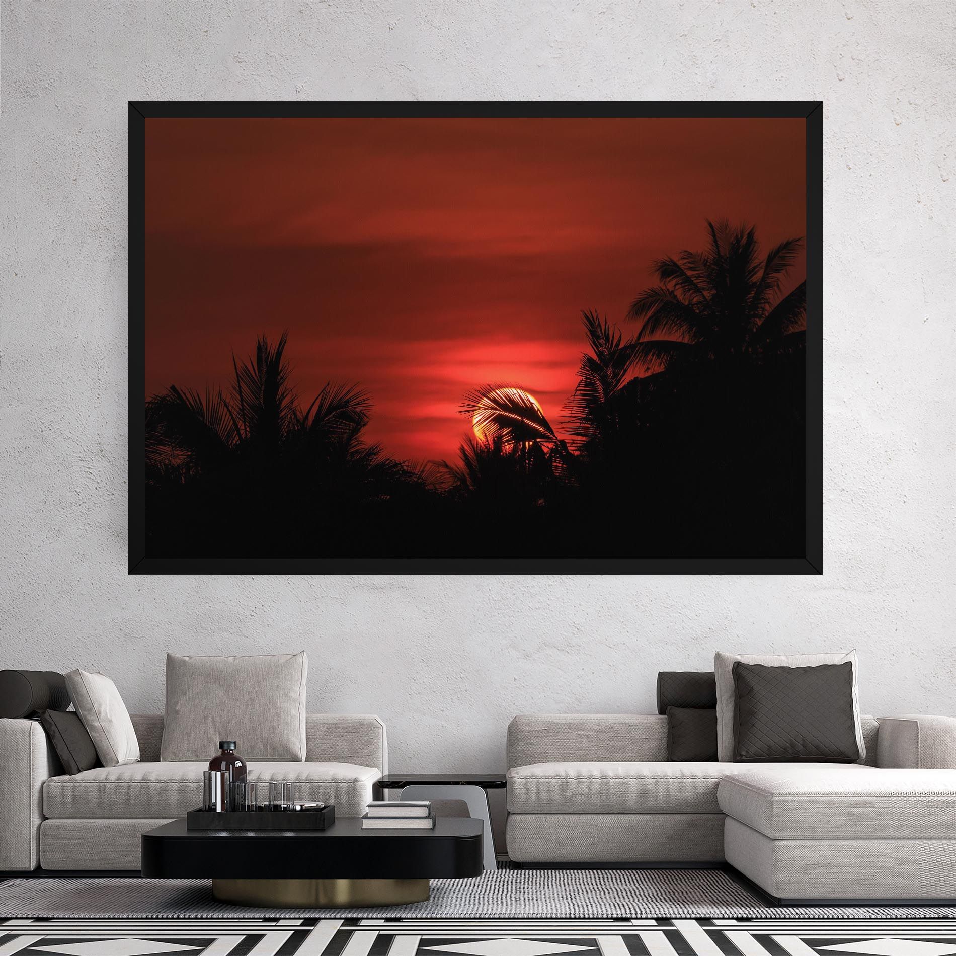 Coconuts Tree Sunset mockup 2