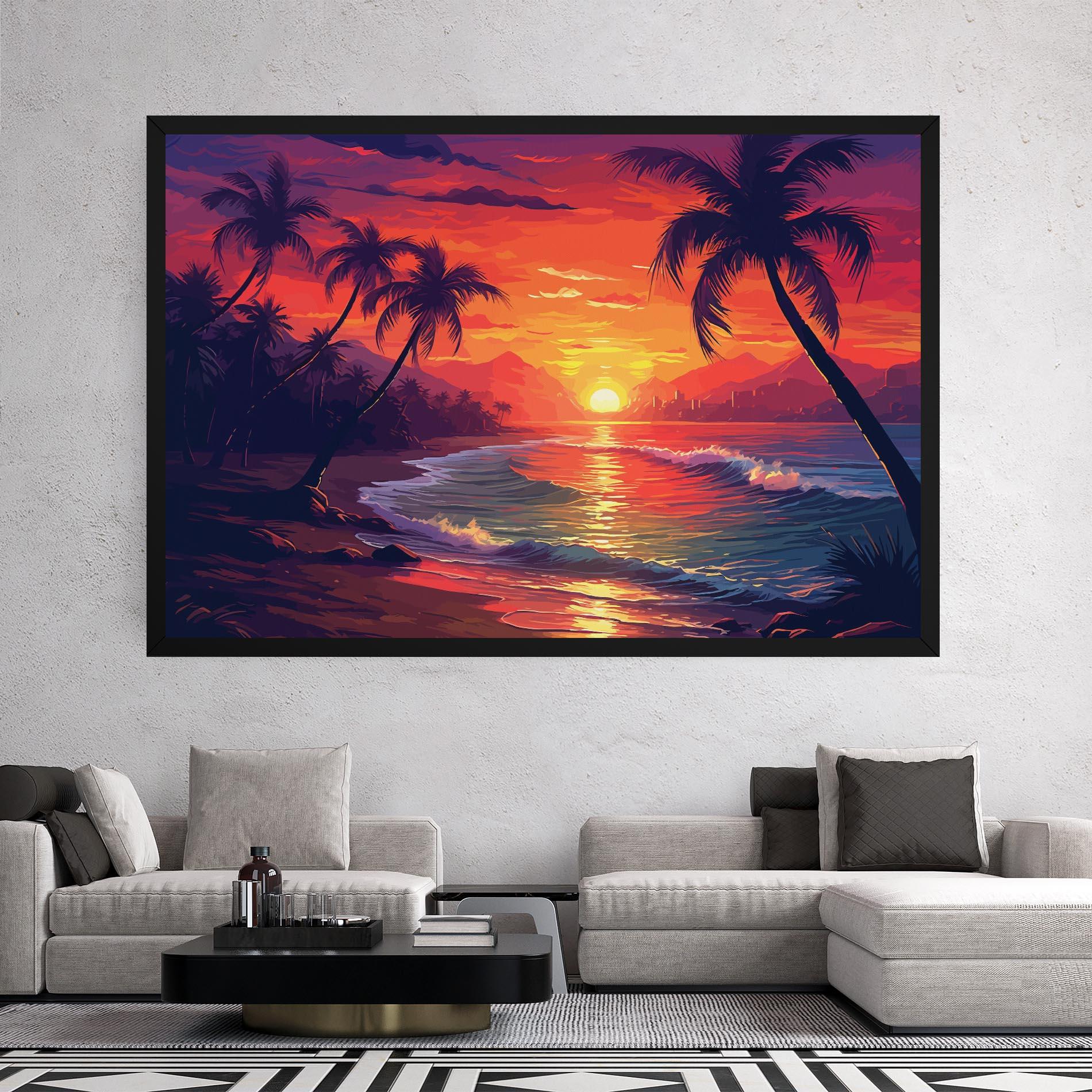 Vászonkép Purple Orange Sunlight mockup 2