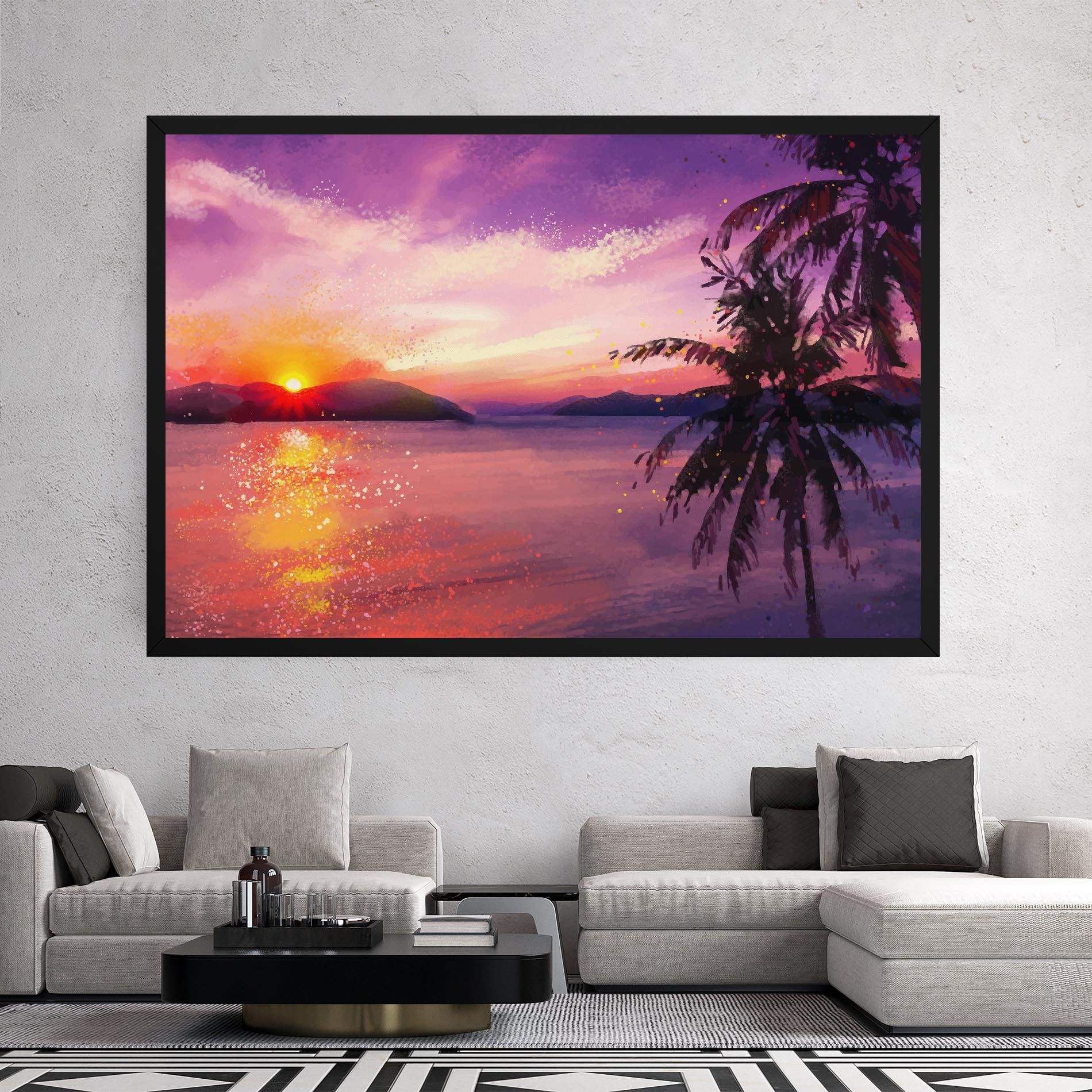 Purple Sunrise Art mockup 2