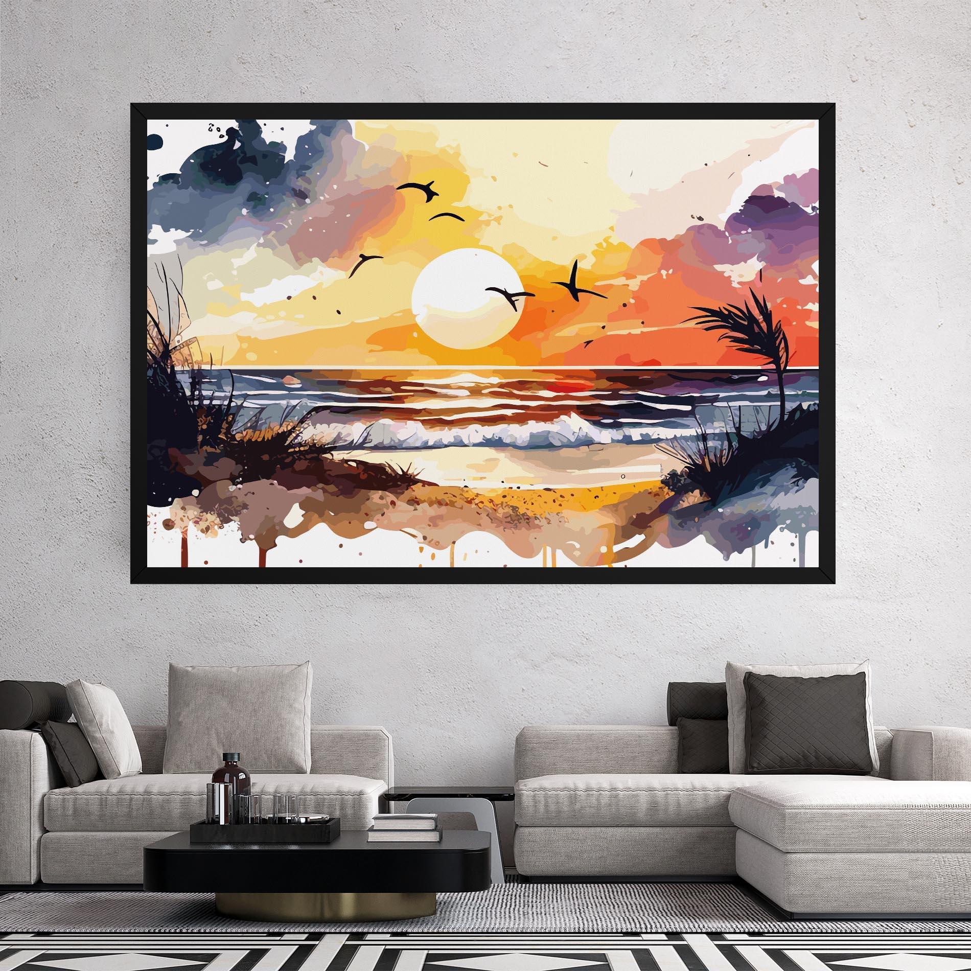 Vászonkép Sunset Art View mockup 2