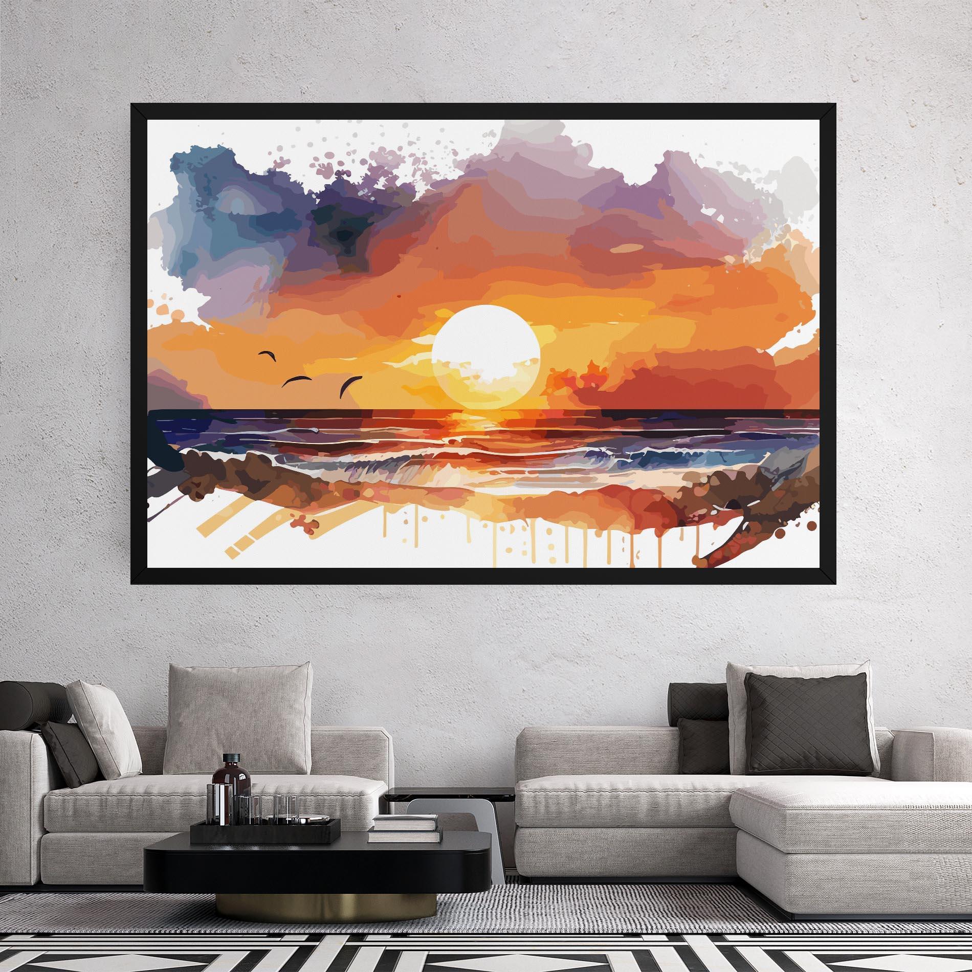 Vászonkép Sunset Art mockup 2