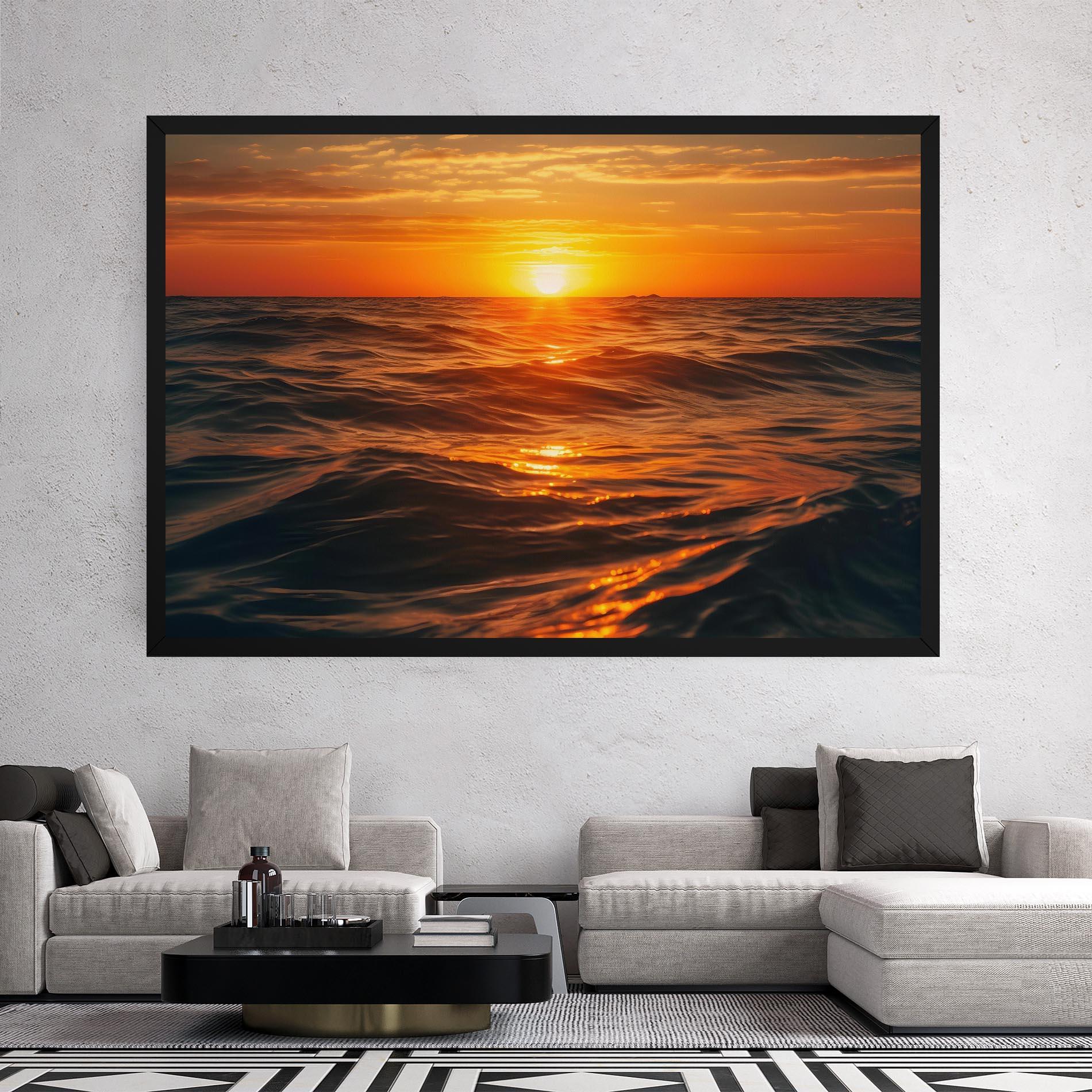 Vászonkép Waves During Sunset mockup 2