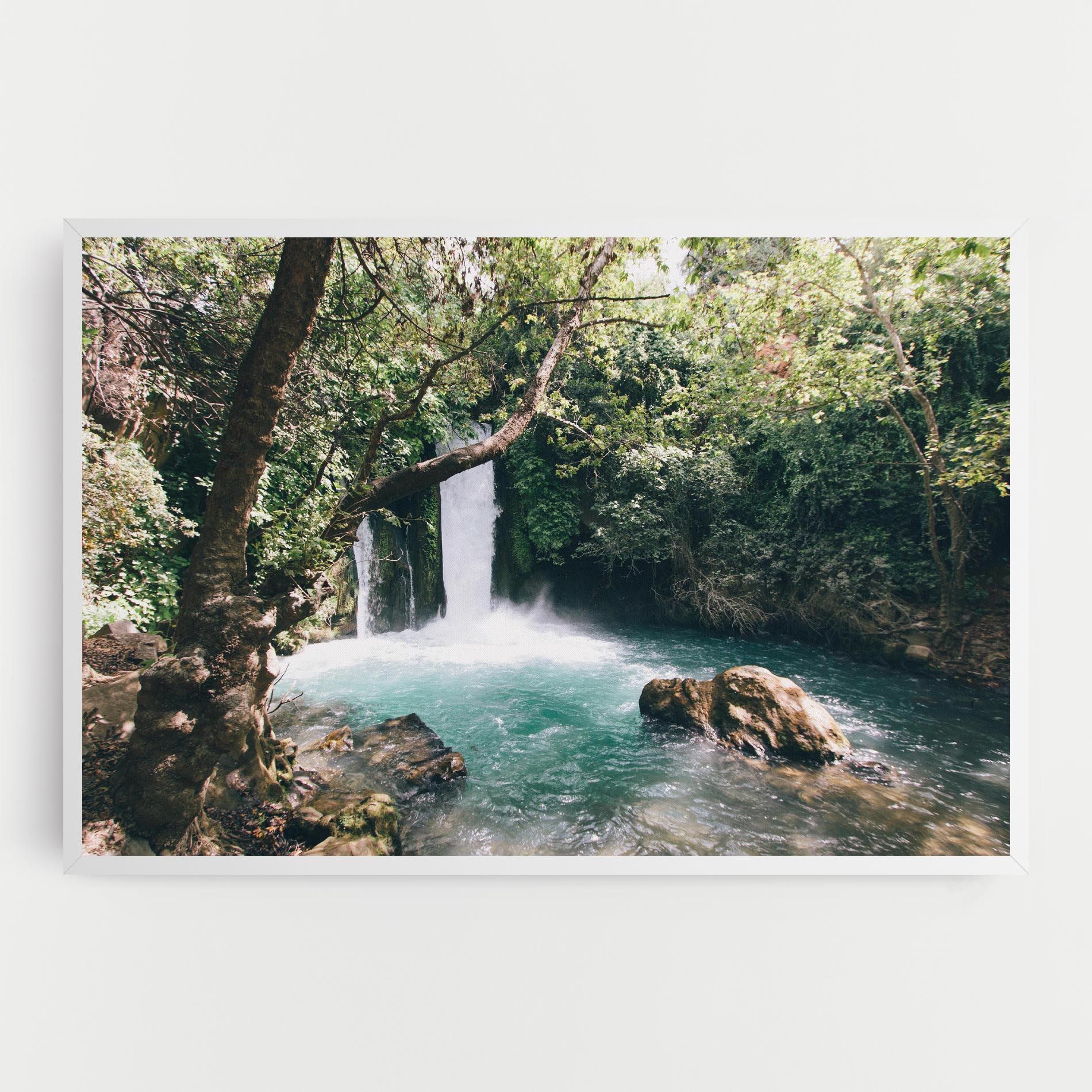 Beautiful Blue Waterfall mockup 0