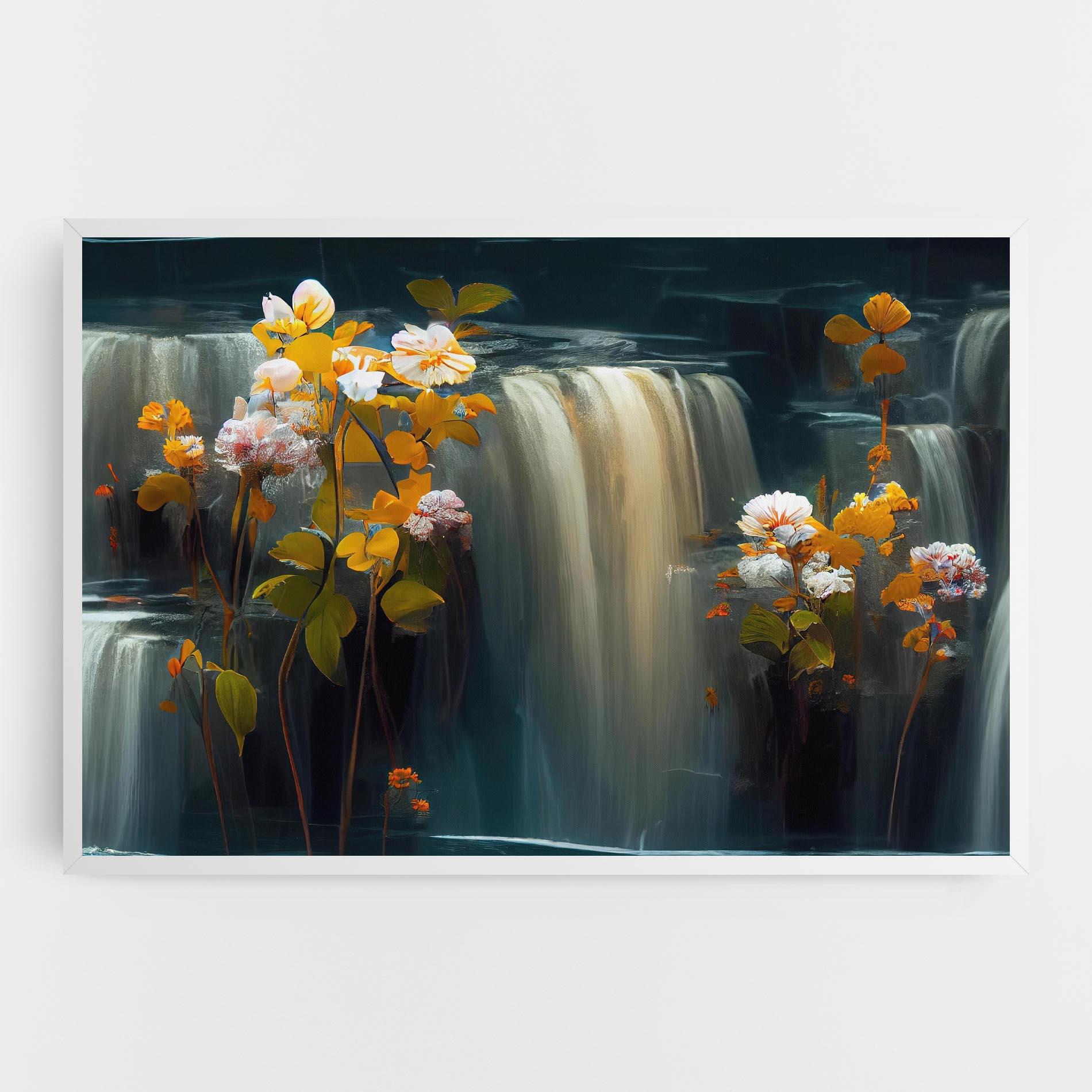 Vászonkép Flowers Waterfall mockup 0